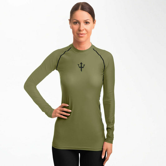 Women's LifeBy Khaki Rashguard - LifeBy Fitness