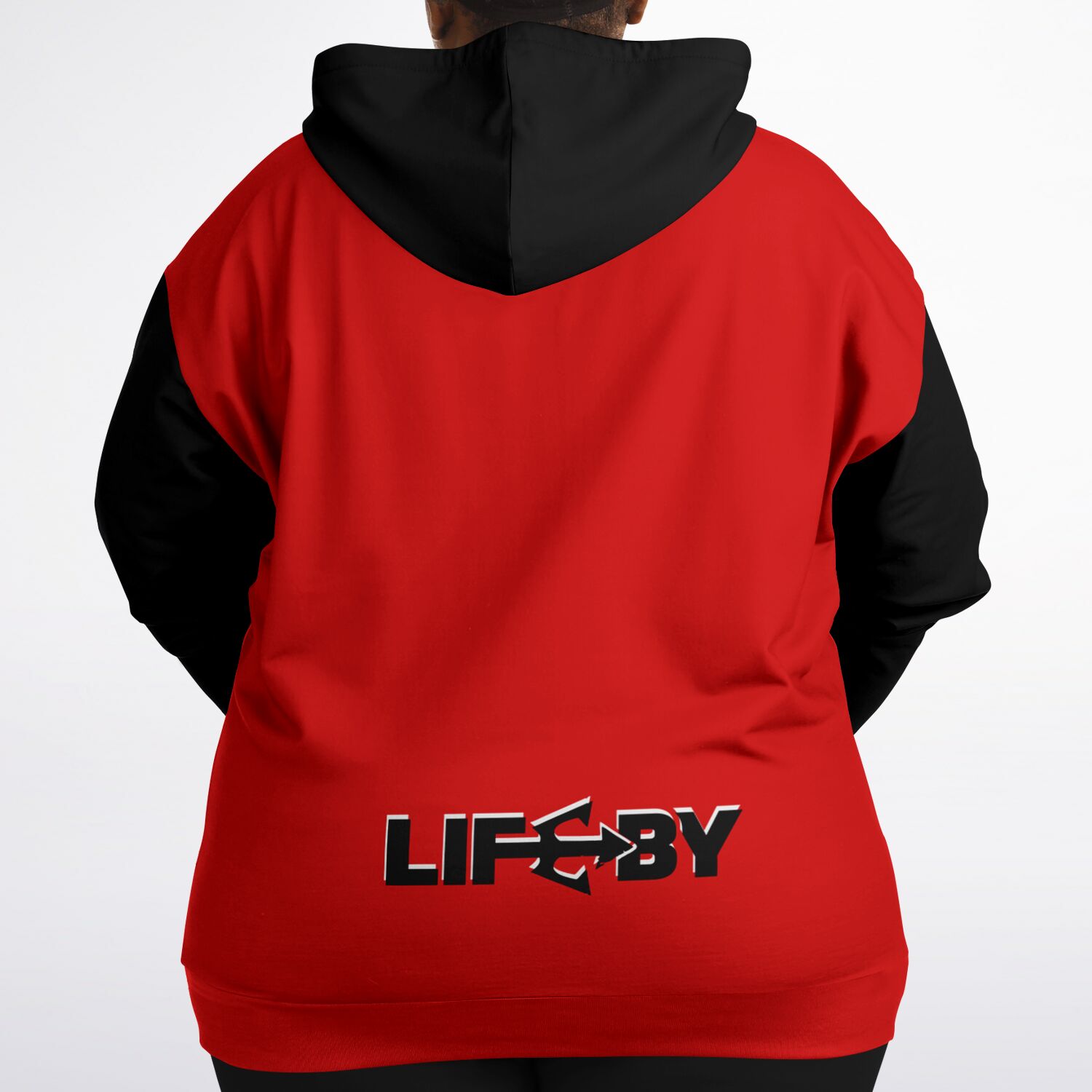 LifeBy Red Athletic Plus-size Ziphoodie - LifeBy Fitness