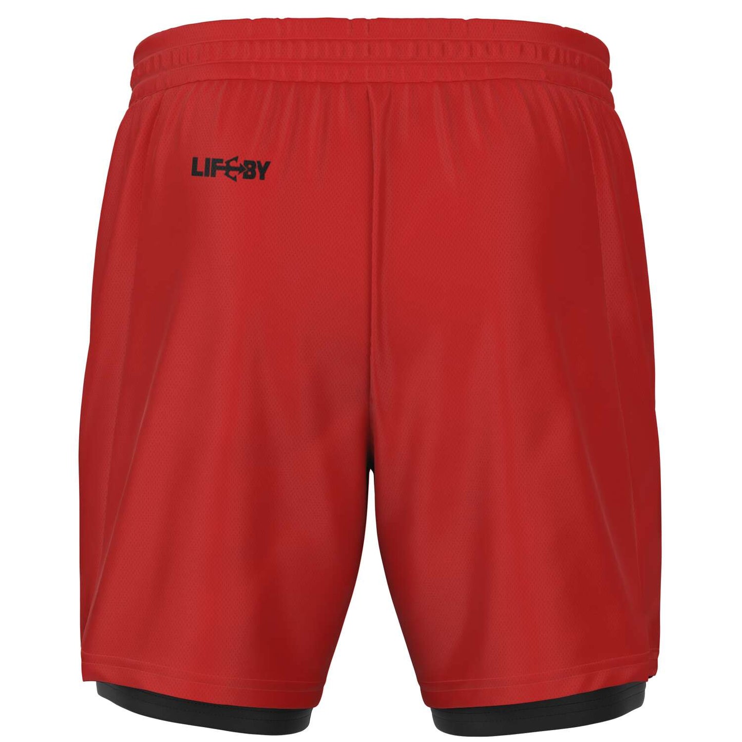 Men's LifeBy Red 2-in-1 Shorts - LifeBy Fitness