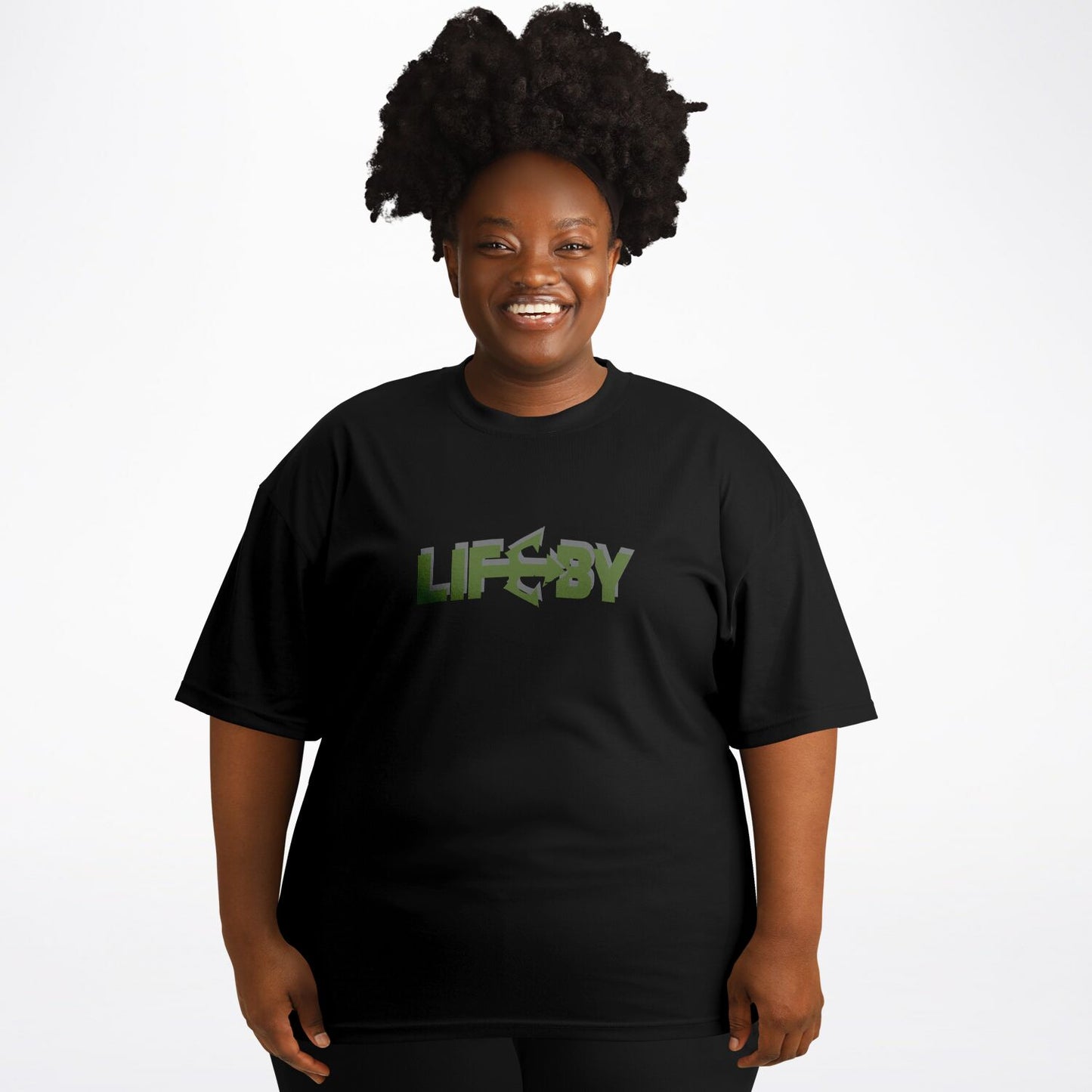 LifeBy Black Plus-size T-Shirt - LifeBy Fitness