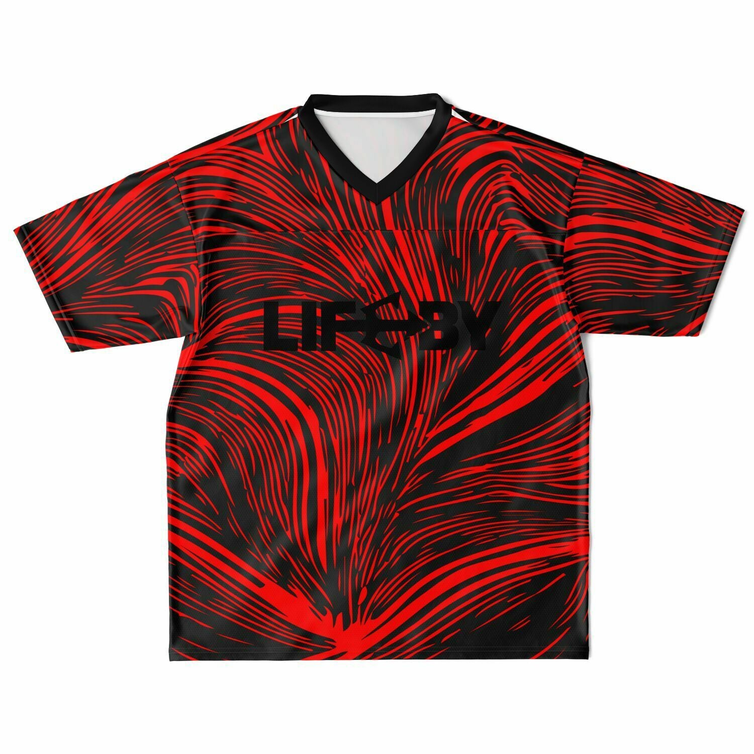 LifeBy Red Swirl Sports Jersey - LifeBy Fitness