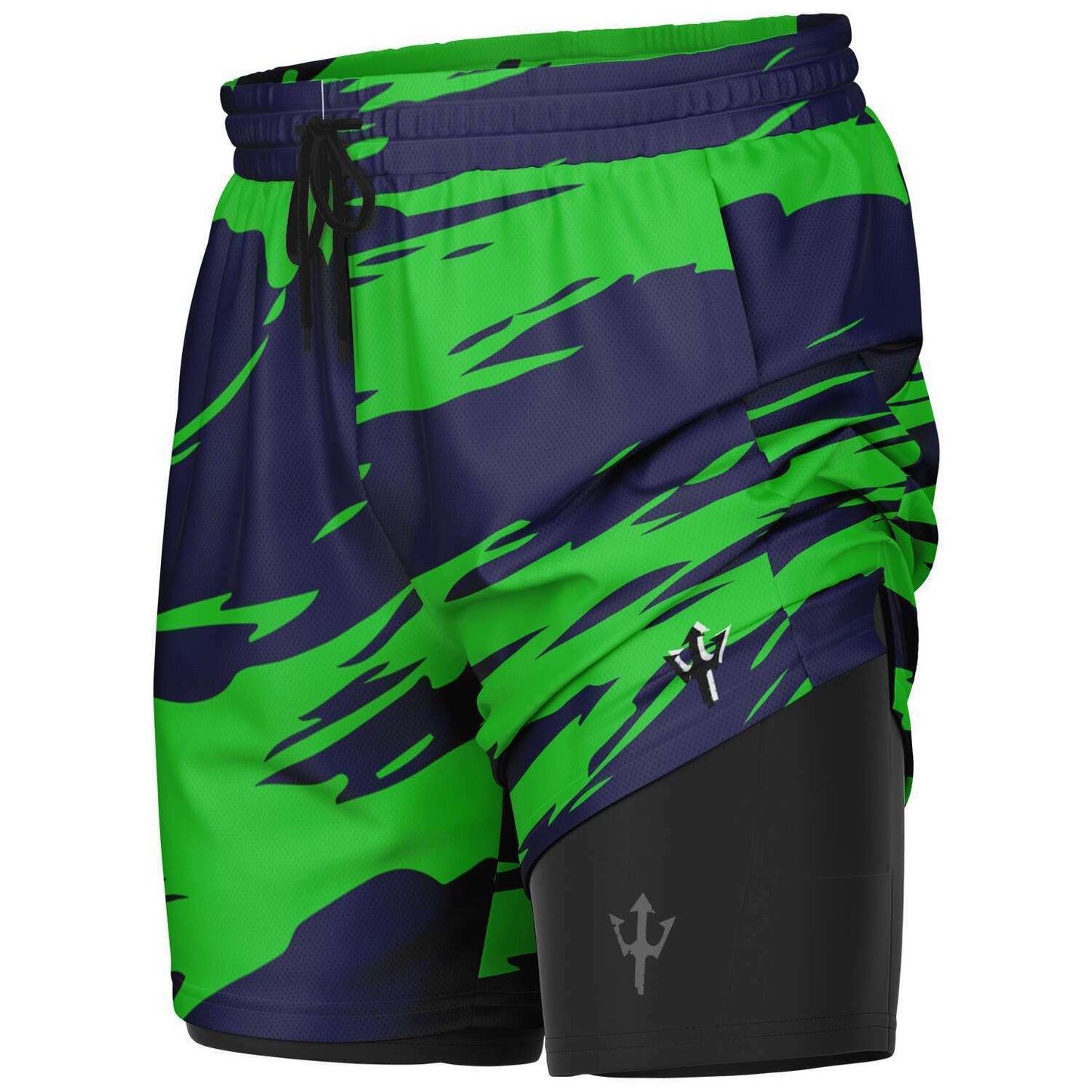 Men's LifeBy Blue-Green 2-in-1 Shorts - LifeBy Fitness