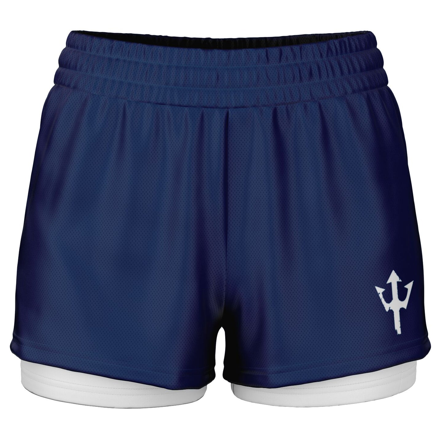 Women's LifeBy Navy Blue 2-in-1  Sports Shorts - LifeBy Fitness