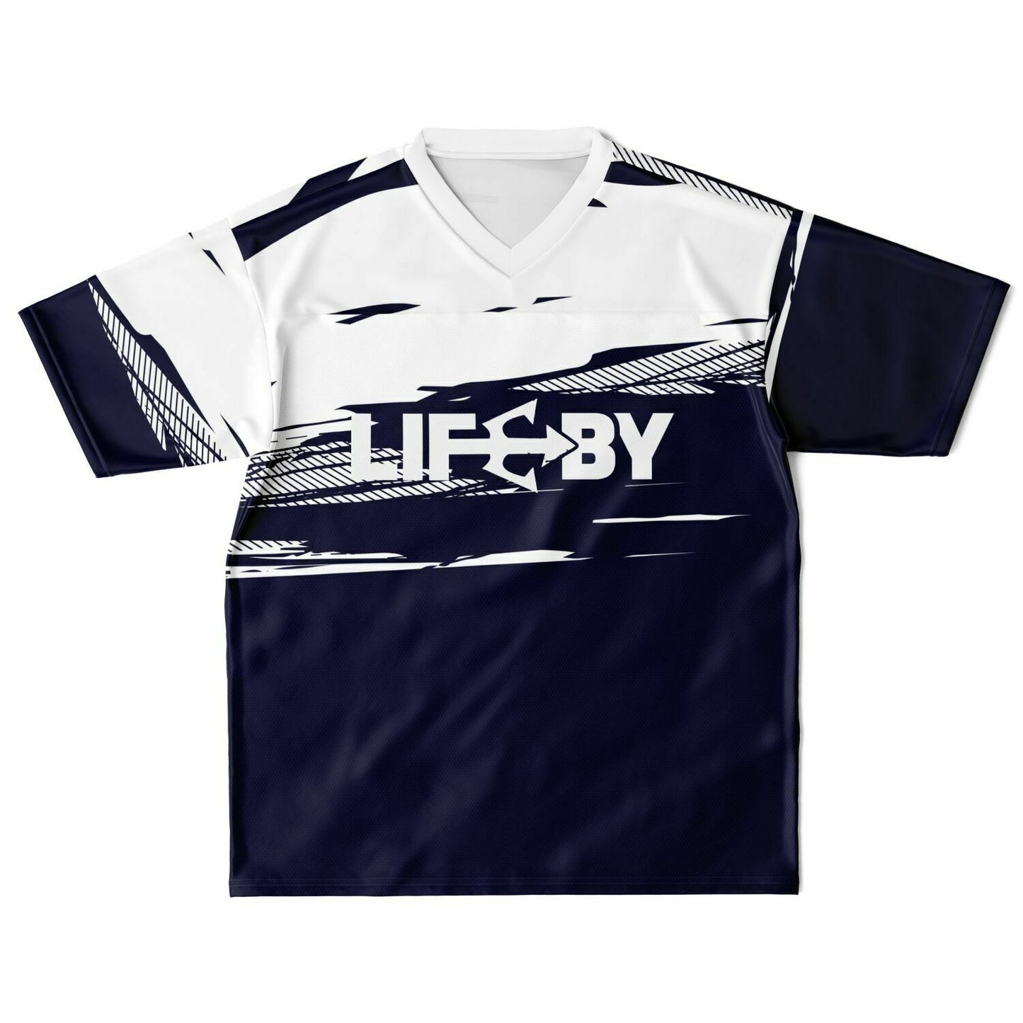 LifeBy Blue-White Sports Jersey - LifeBy Fitness