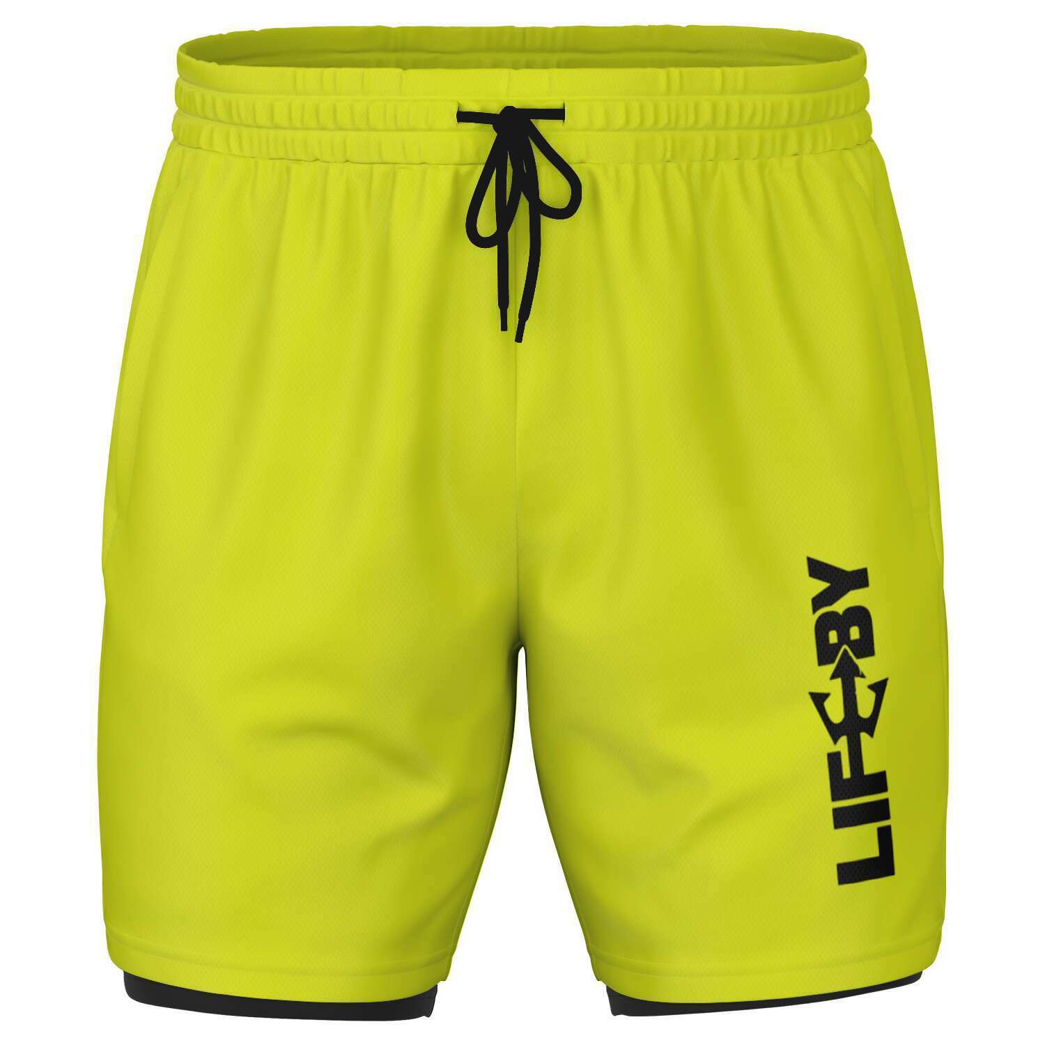 Men's LifeBy Yellow 2-in-1 Shorts - LifeBy Fitness