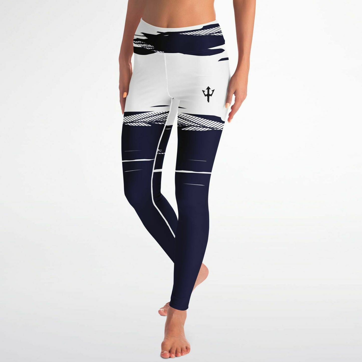 Women's LifeBy Blue-White Yoga Leggings - LifeBy Fitness