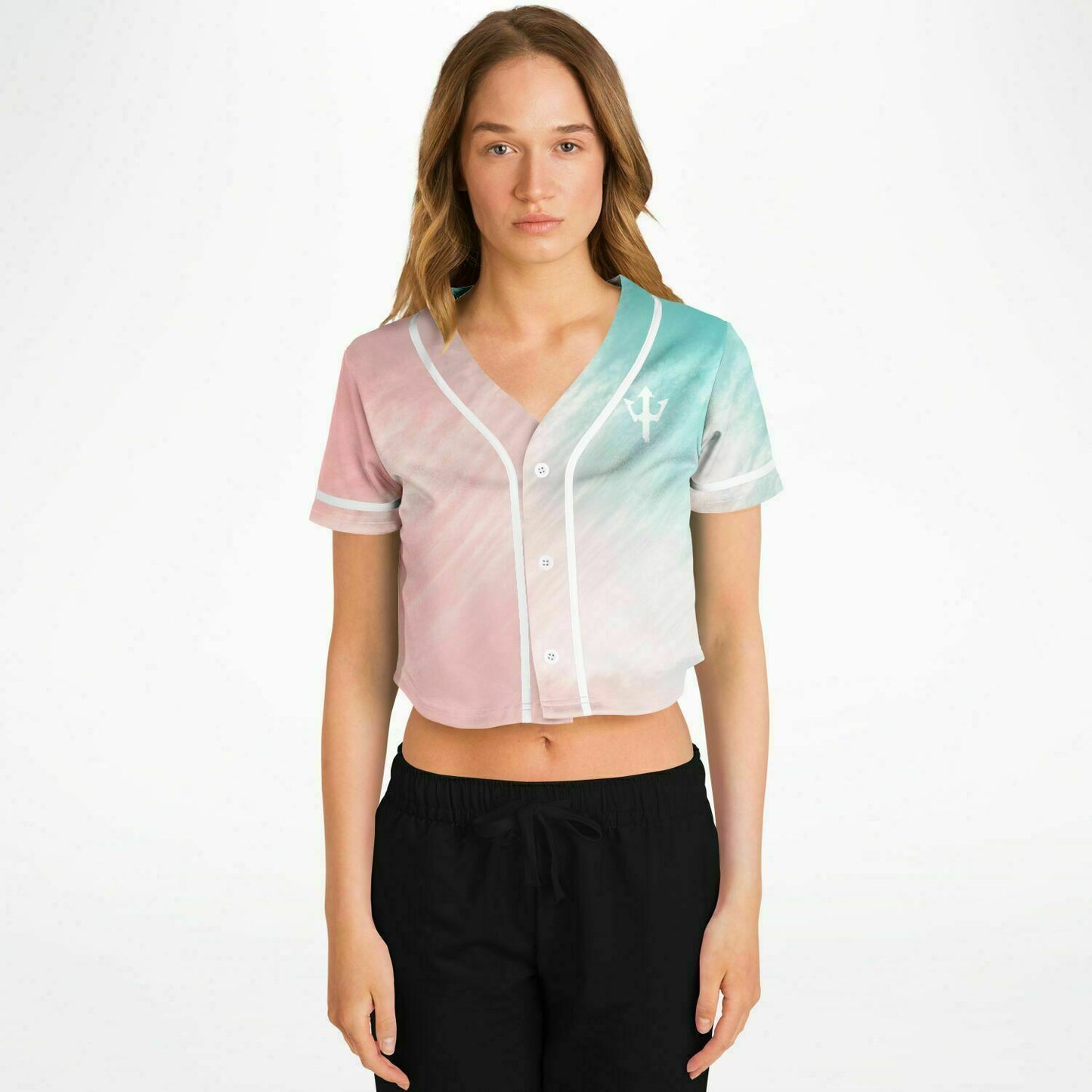 Women's LifeBy Cotton Candy Cropped Baseball Jersey - LifeBy Fitness