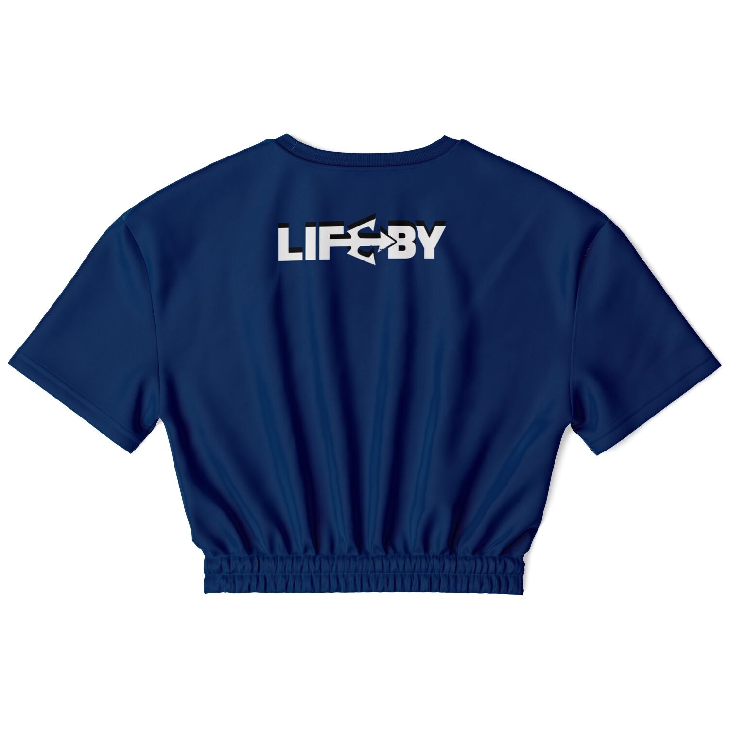 Women's LifeBy Navy Blue Athletic Cropped Sweatshirt - LifeBy Fitness