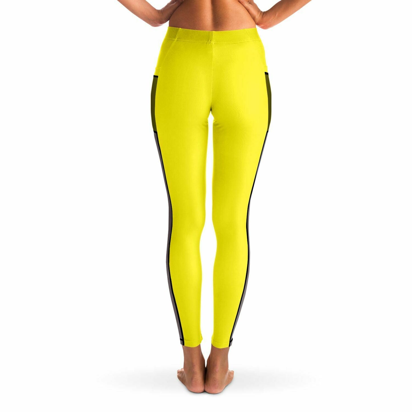 Women's LifeBy Yellow Mesh Pocket Legging