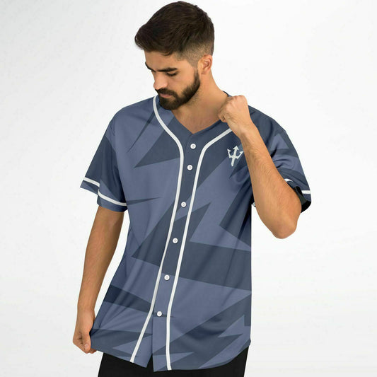 LifeBy Blue Abstract Baseball Jersey