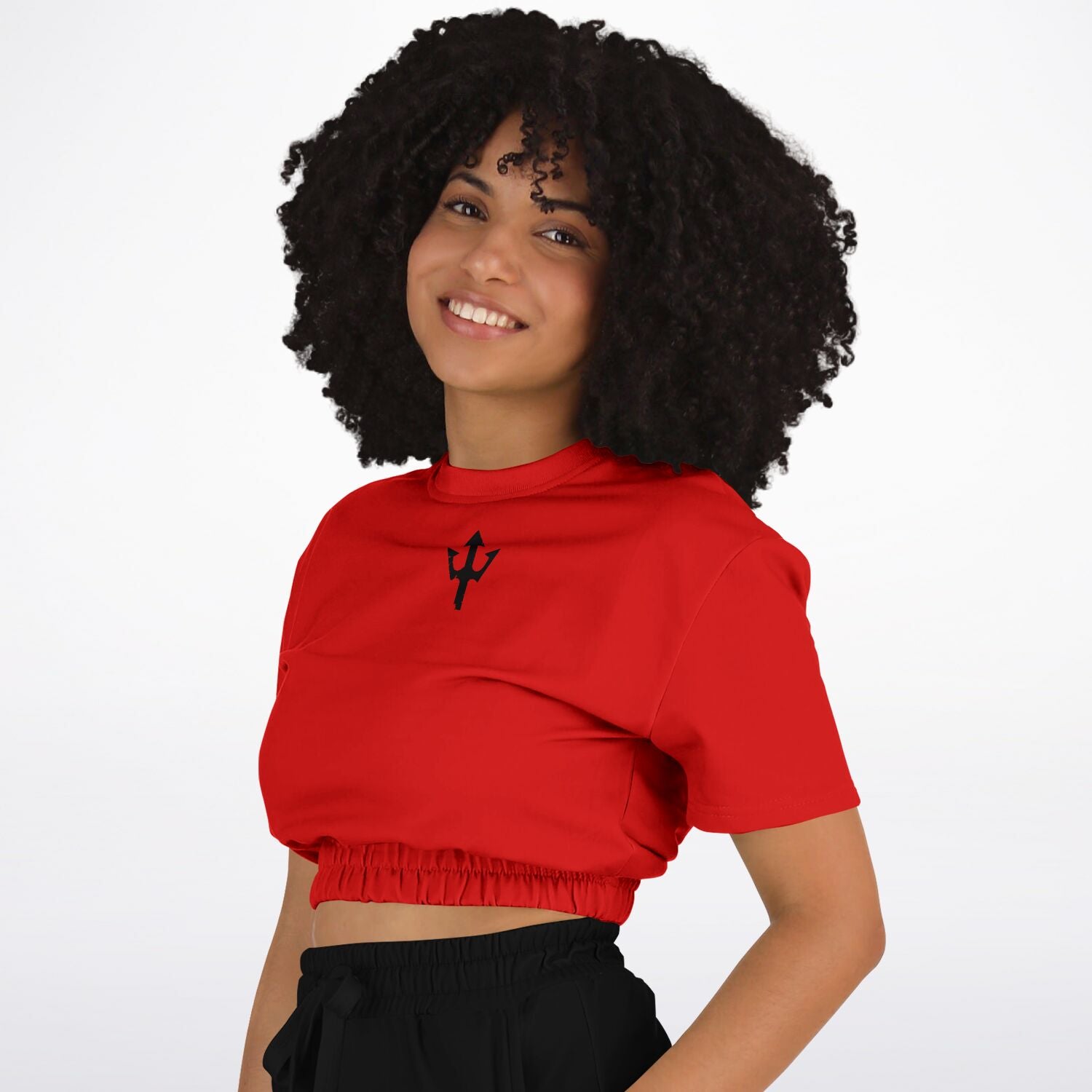 Women's LifeBy Red Athletic Cropped Sweatshirt - LifeBy Fitness