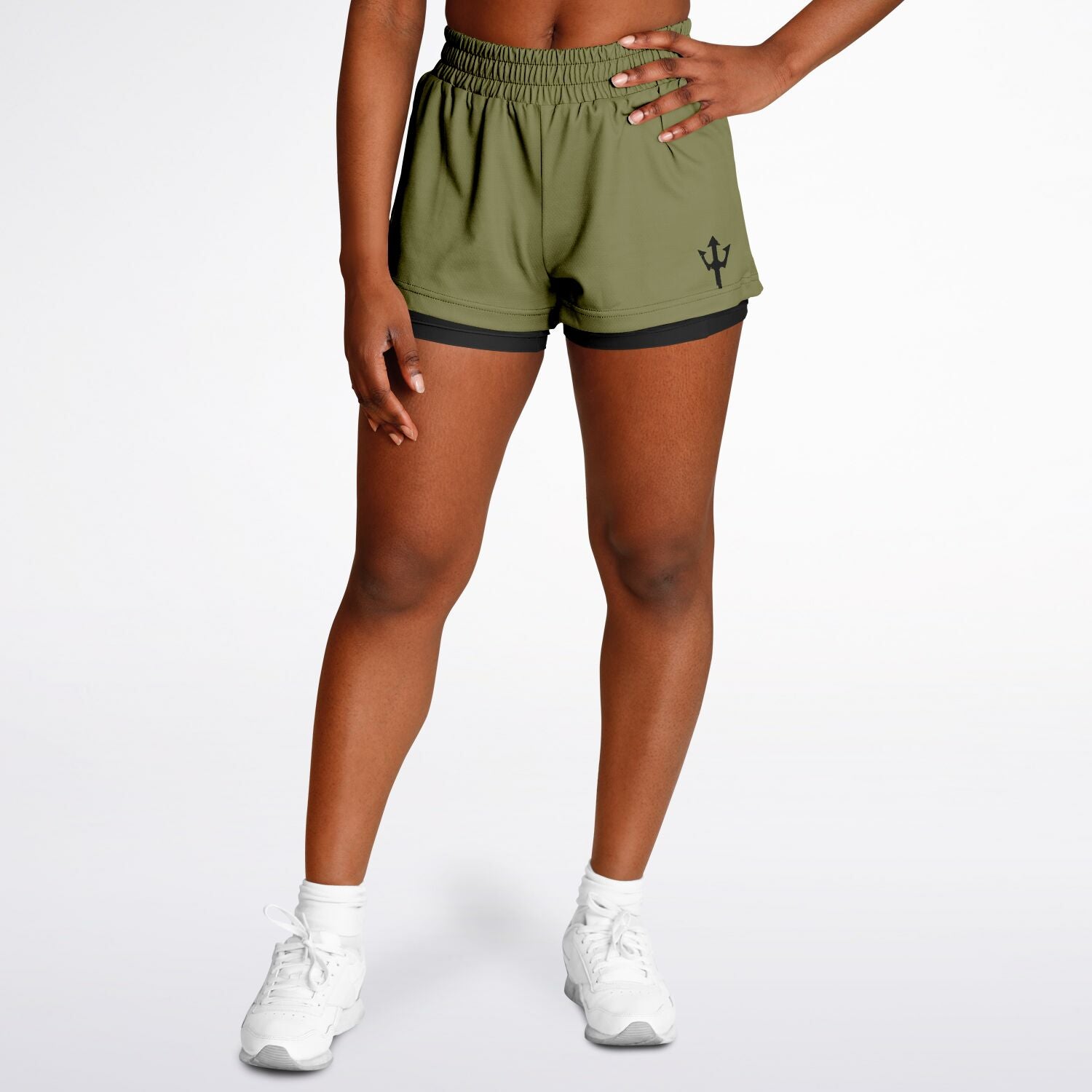 Women's LifeBy Khaki 2-in-1  Sports Shorts - LifeBy Fitness