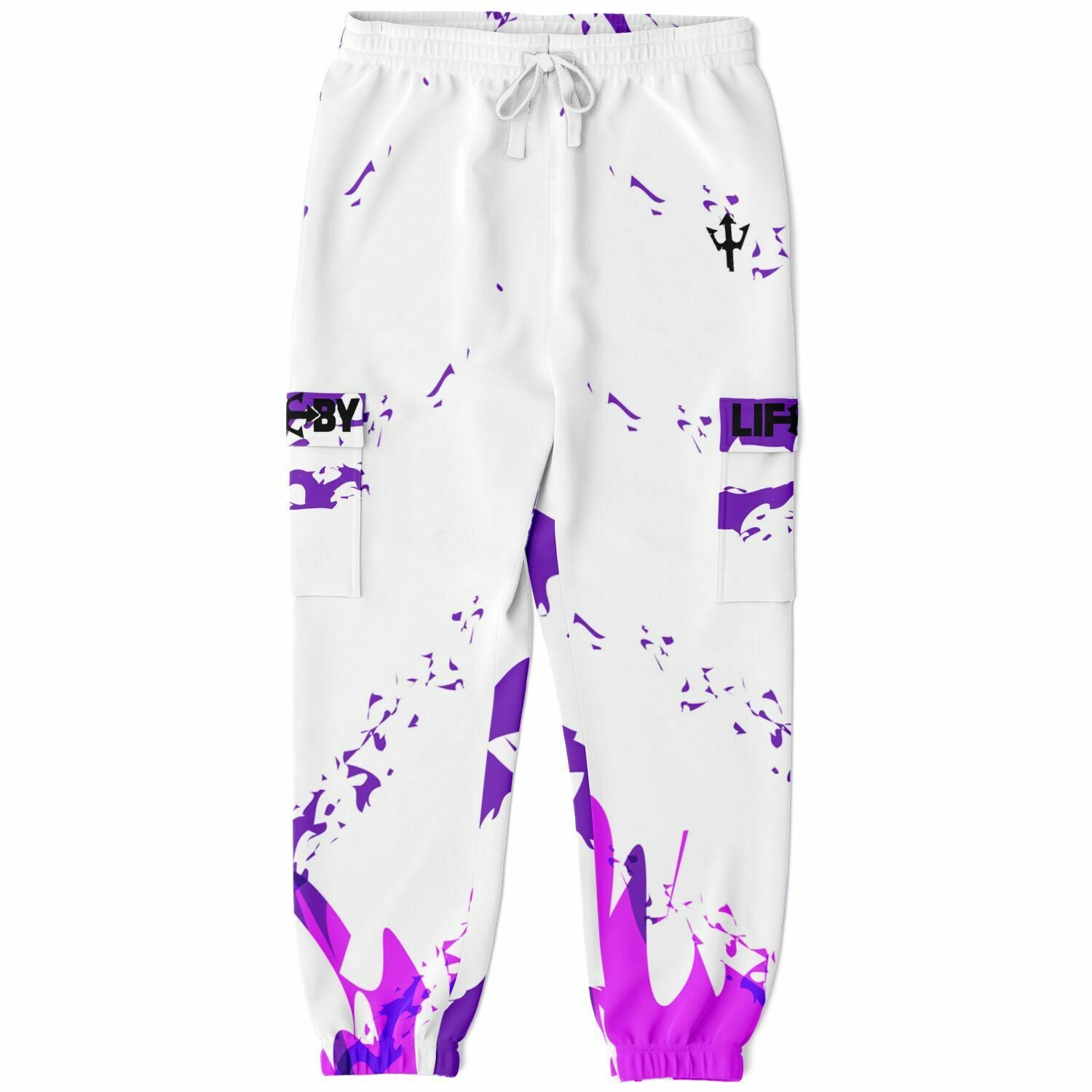 LifeBy Purple Splash Athletic Cargo Joggers - LifeBy Fitness