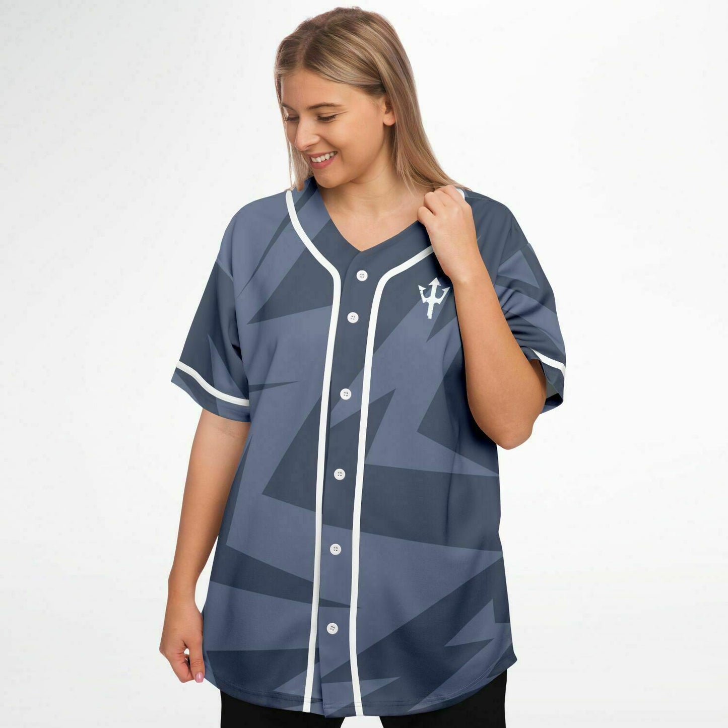 LifeBy Blue Abstract Baseball Jersey