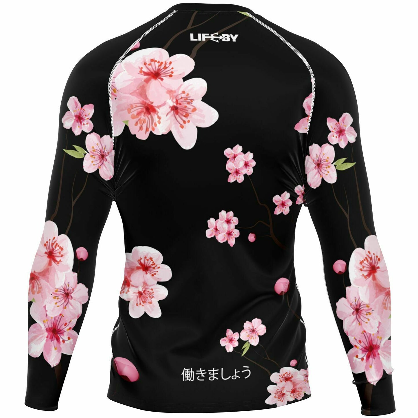 Men's LifeBy Black Cherry Blossom Rashguard - LifeBy Fitness