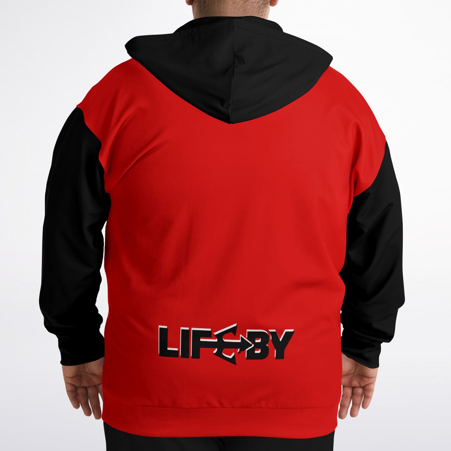 LifeBy Red Athletic Plus-size Ziphoodie - LifeBy Fitness