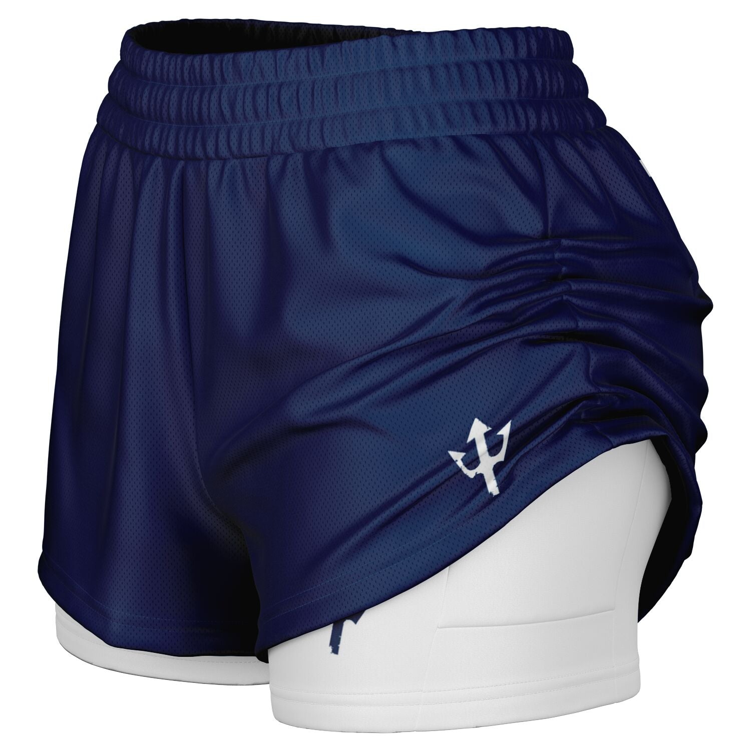 Women's LifeBy Navy Blue 2-in-1  Sports Shorts - LifeBy Fitness