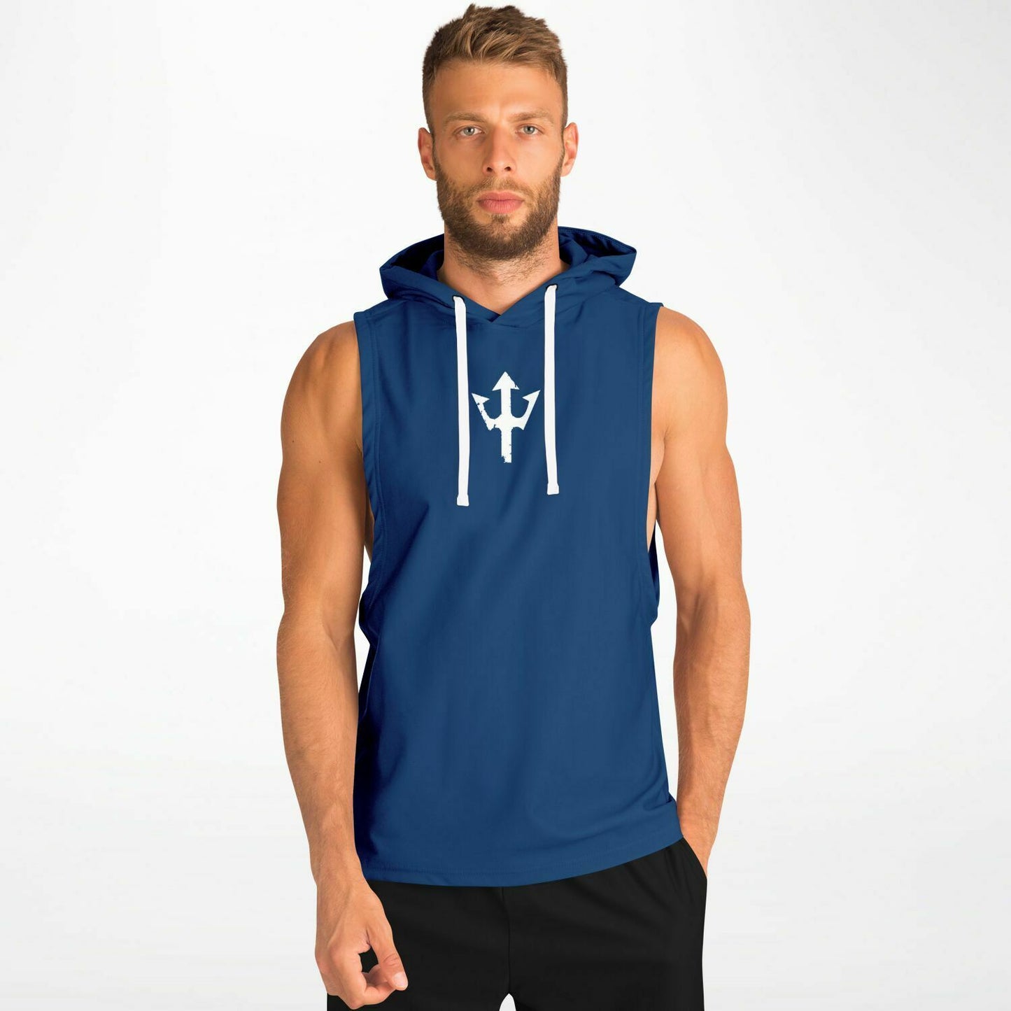 Blue Sleeveless Hoodie