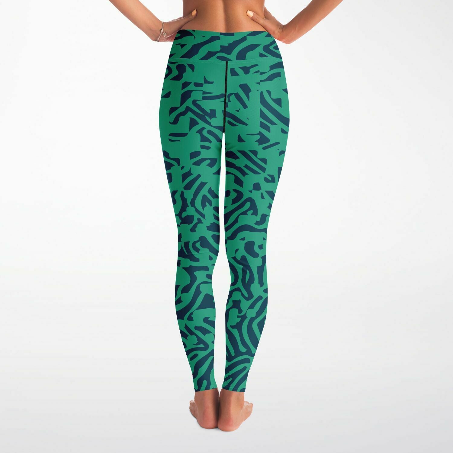 Women's LifeBy Blue-Green Yoga Leggings - LifeBy Fitness