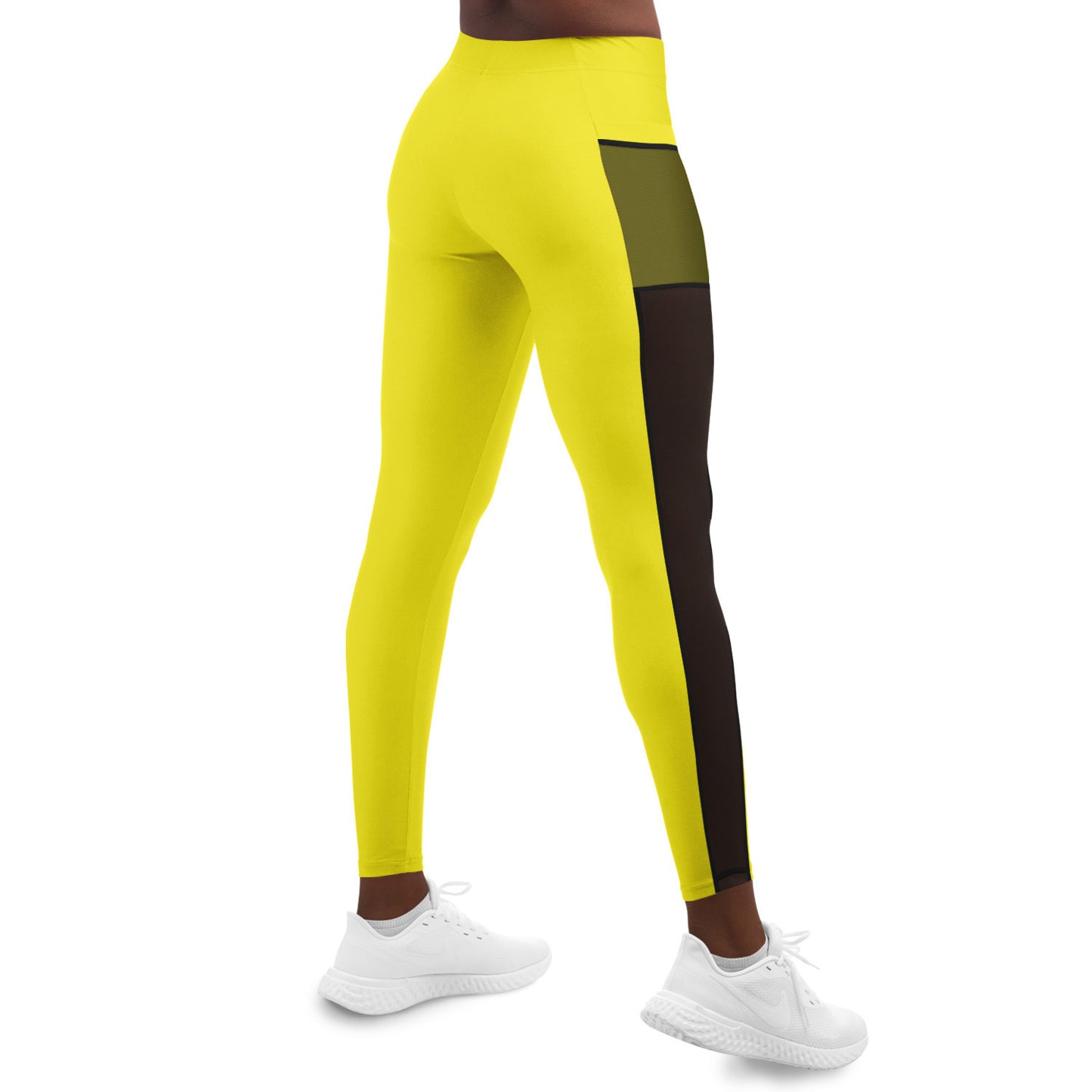 Women's LifeBy Yellow Mesh Pocket Legging