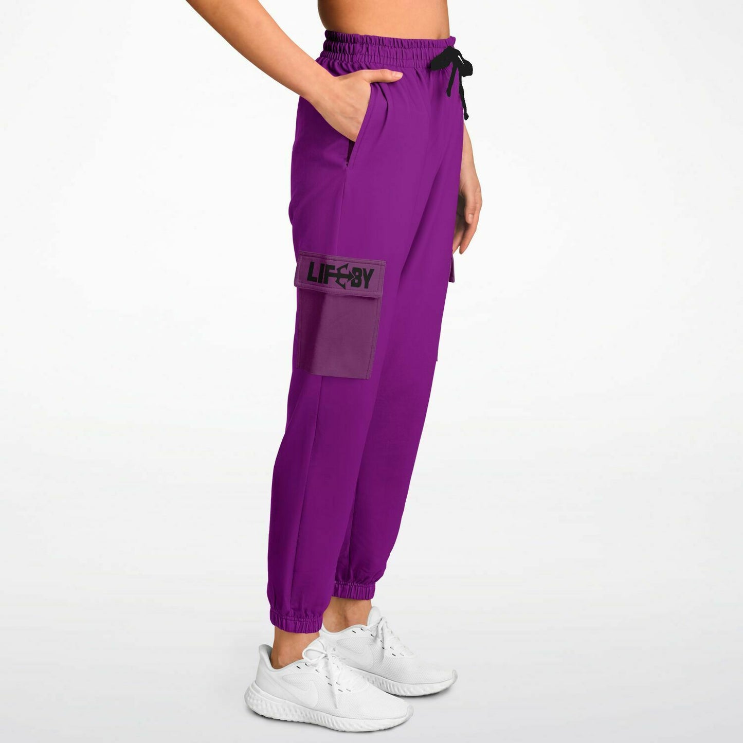 LifeBy Purple Athletic Cargo Joggers - LifeBy Fitness