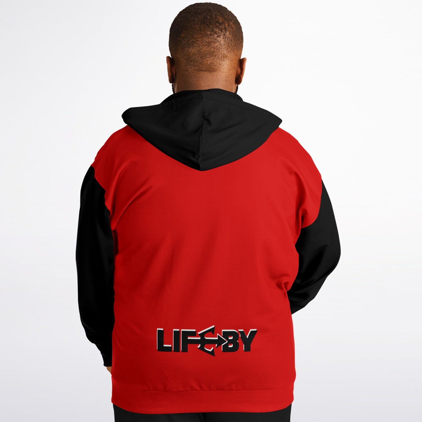 LifeBy Red Athletic Plus-size Ziphoodie - LifeBy Fitness