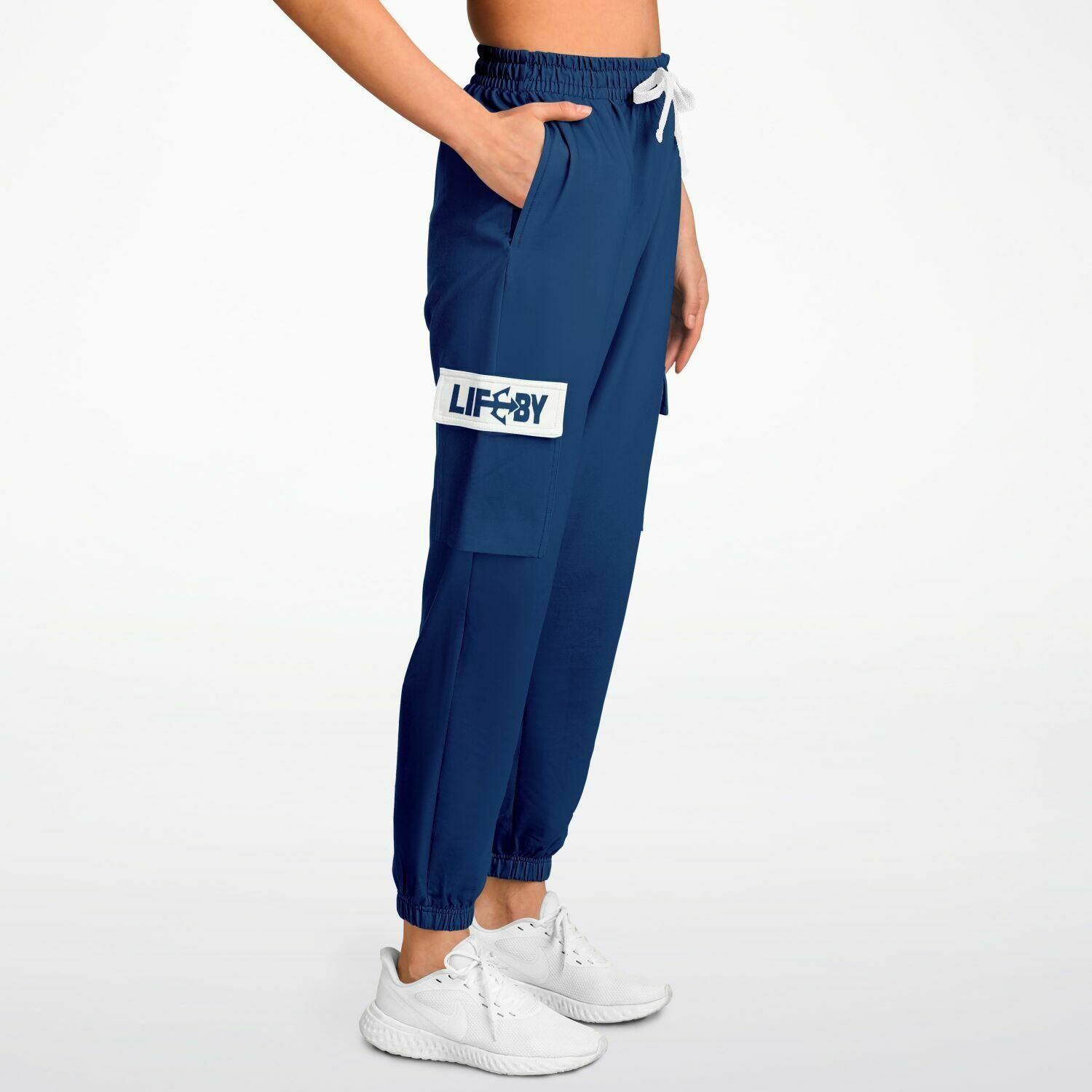 LifeBy Navy Blue Athletic Cargo Joggers - LifeBy Fitness