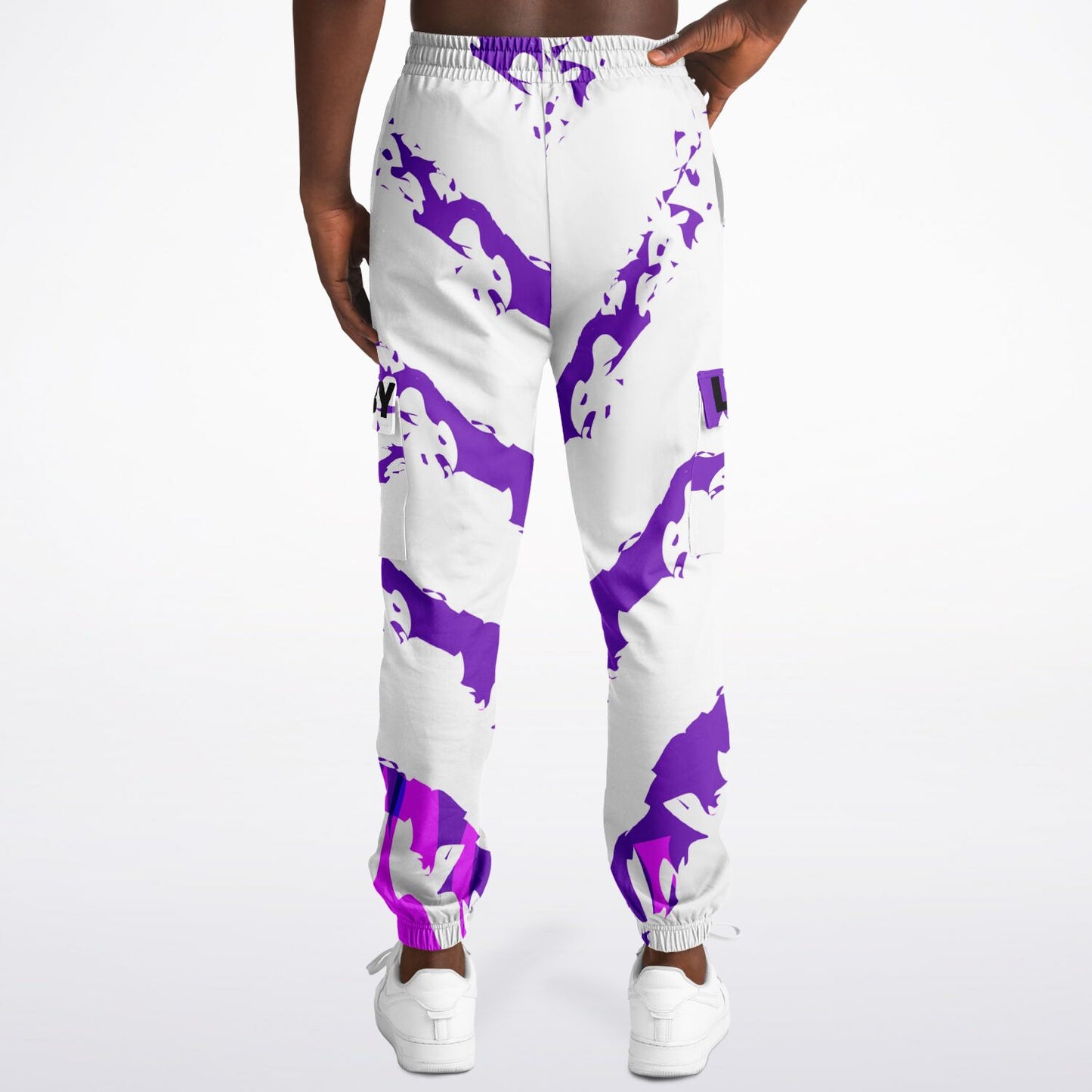 LifeBy Purple Splash Athletic Cargo Joggers - LifeBy Fitness