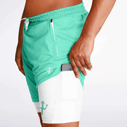 Men's LifeBy Turquoise 2-in-1 Shorts - LifeBy Fitness