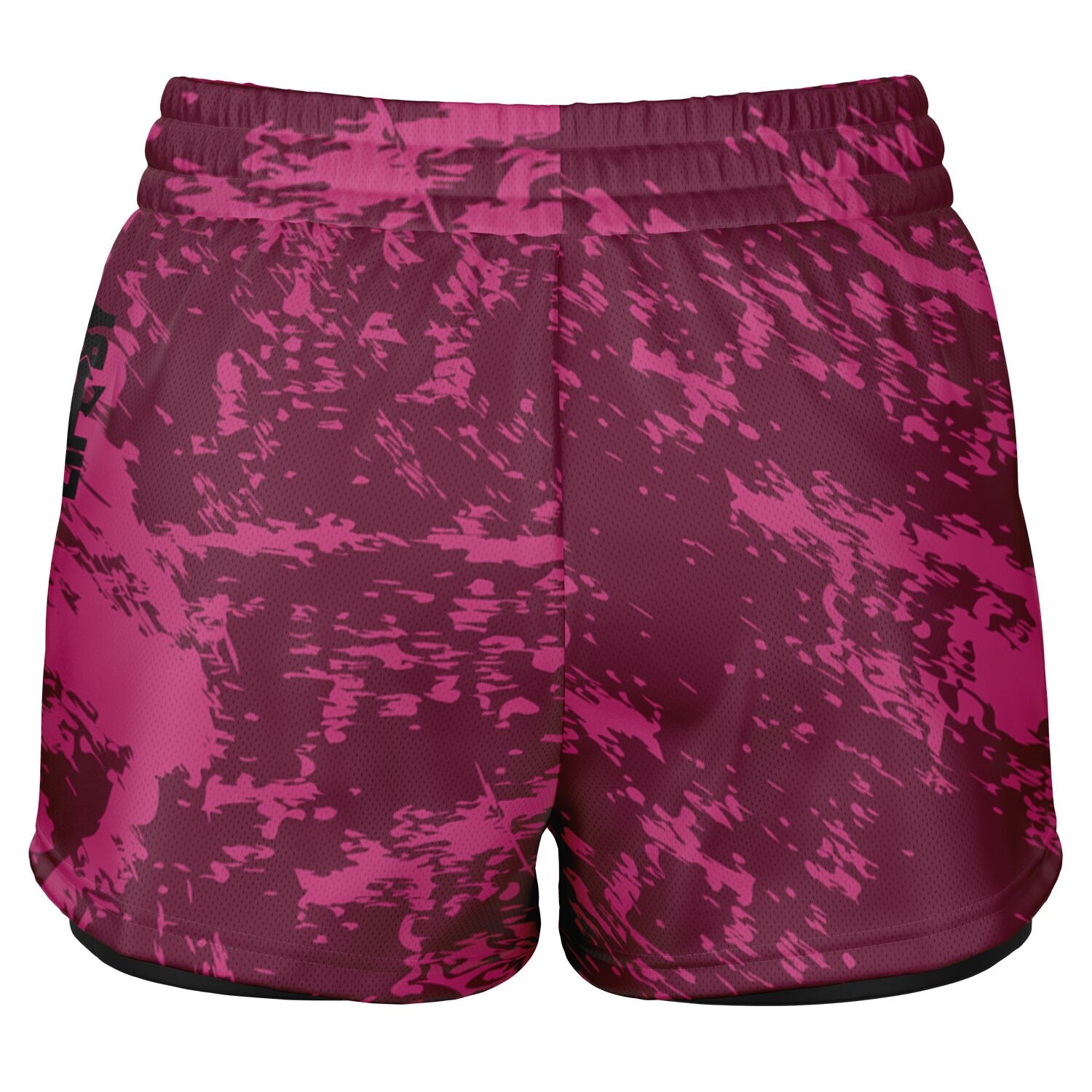 Women's LifeBy Pink Swirl 2-in-1  Sports Shorts - LifeBy Fitness