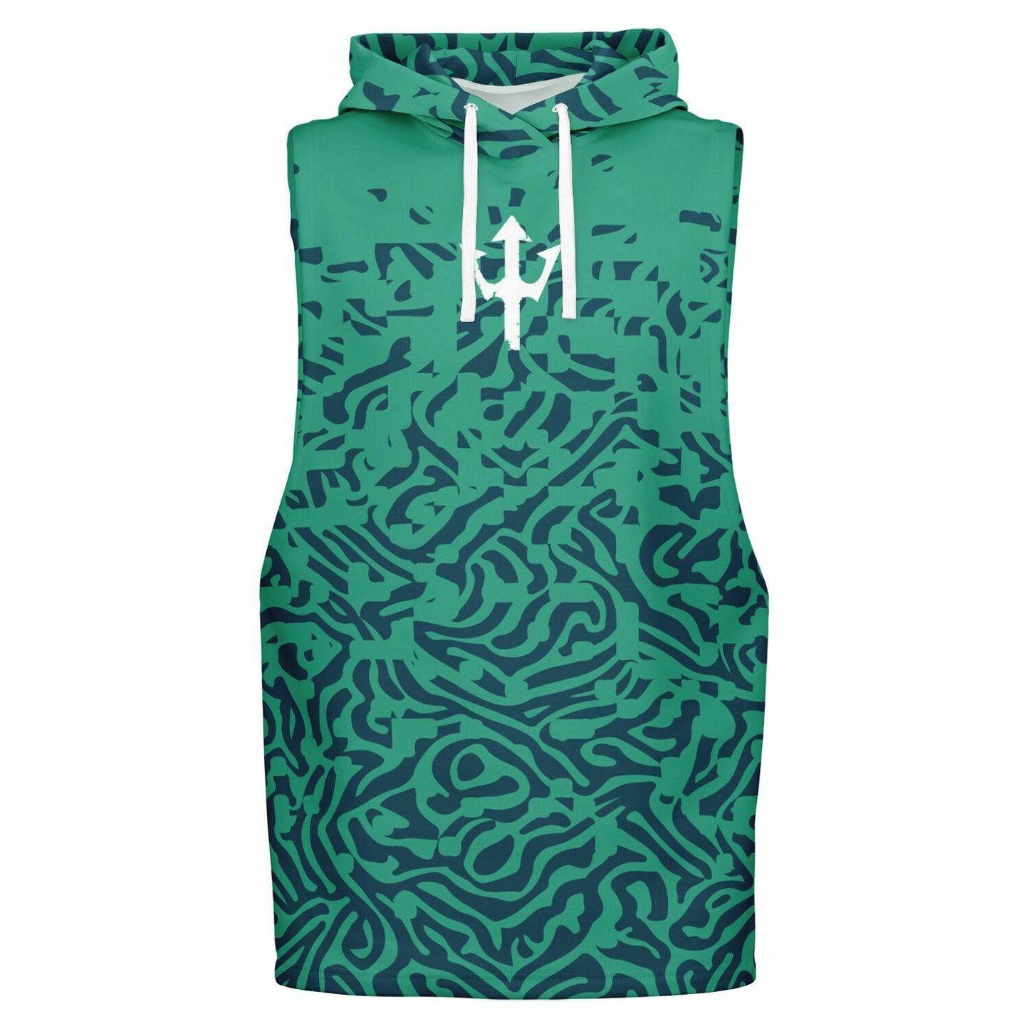 Aqua Sleeveless Hoodie