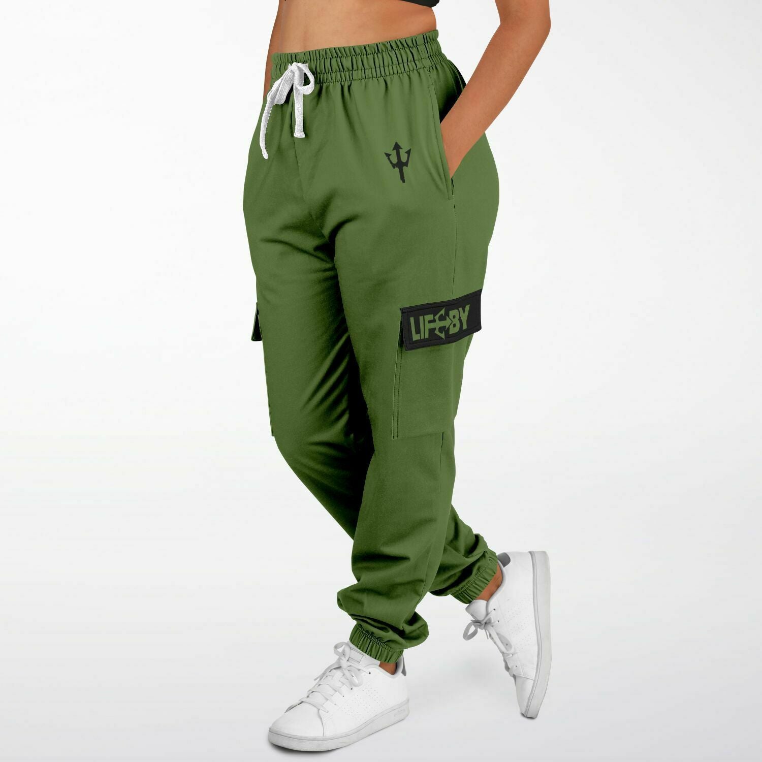 LifeBy Military Green Athletic Cargo Joggers - LifeBy Fitness