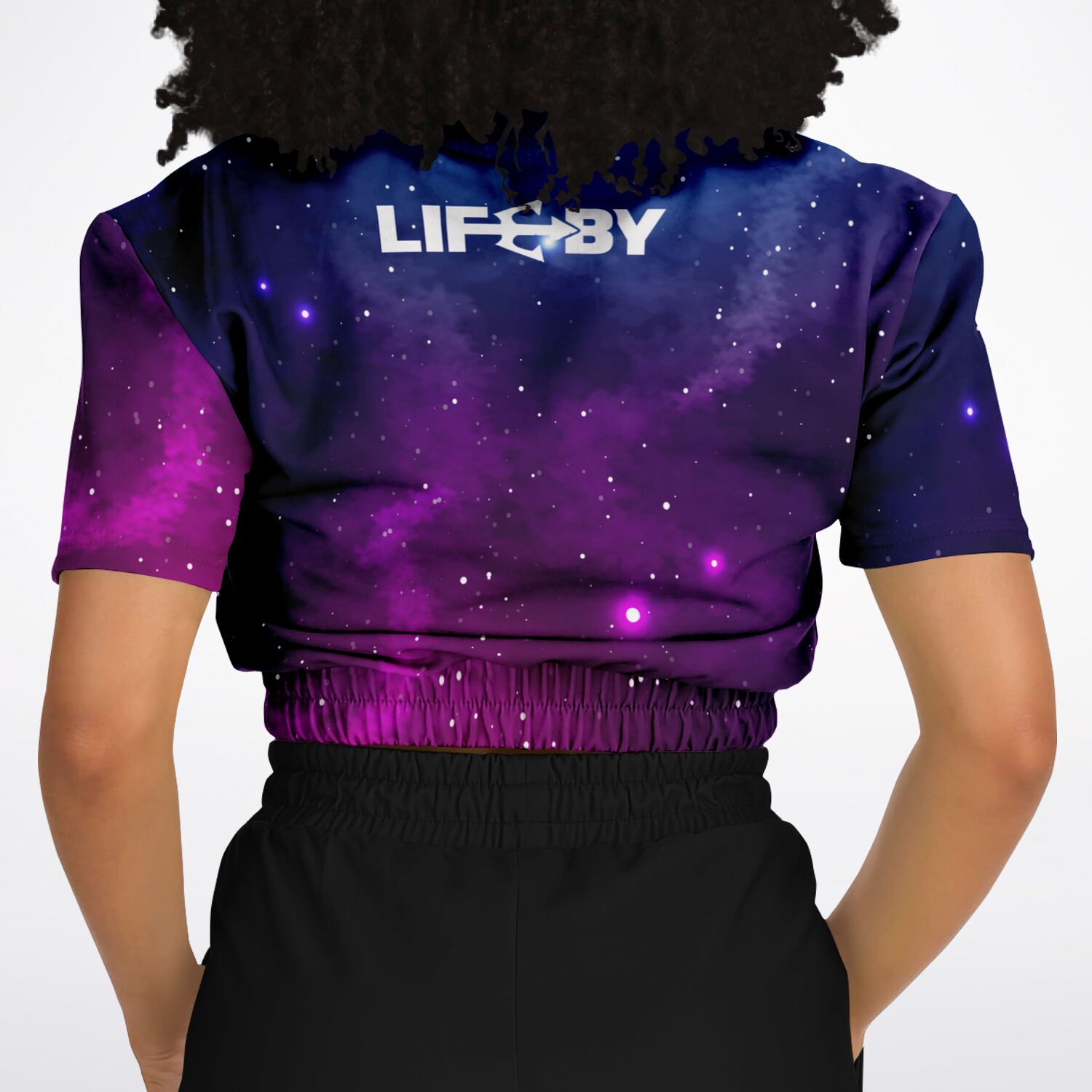 Women's LifeBy Night Sky Athletic Cropped Sweatshirt - LifeBy Fitness