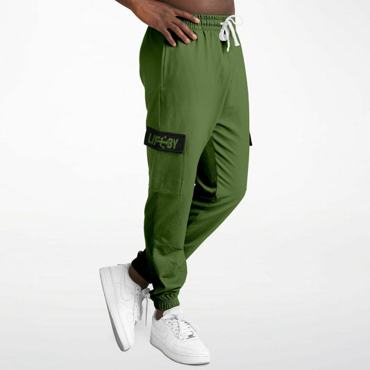 LifeBy Military Green Athletic Cargo Joggers - LifeBy Fitness