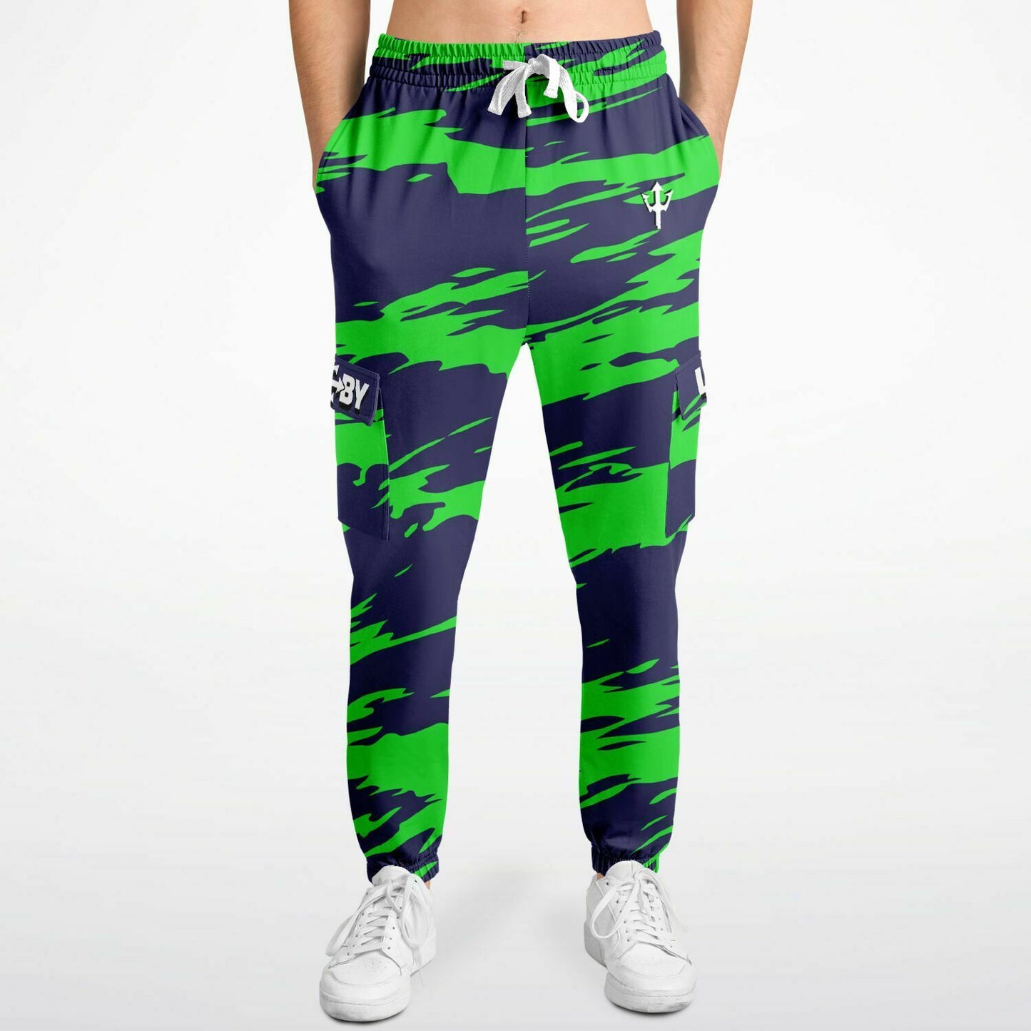 LifeBy Blue-Green Athletic Cargo Joggers - LifeBy Fitness