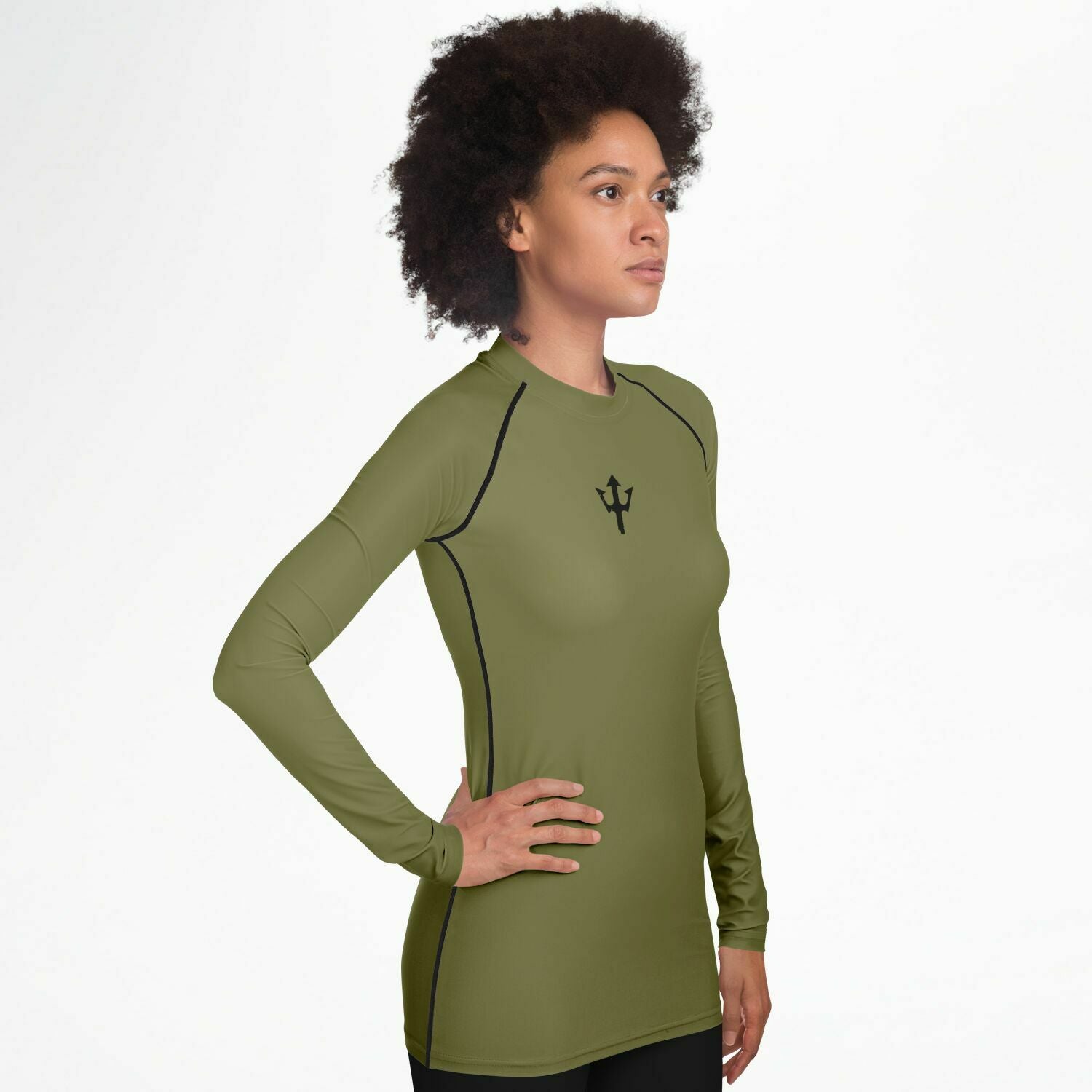 Women's LifeBy Khaki Rashguard - LifeBy Fitness