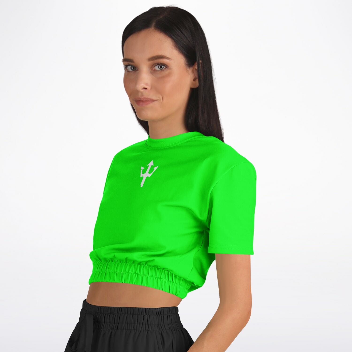 Women's LifeBy Viper Green Athletic Cropped Sweatshirt - LifeBy Fitness