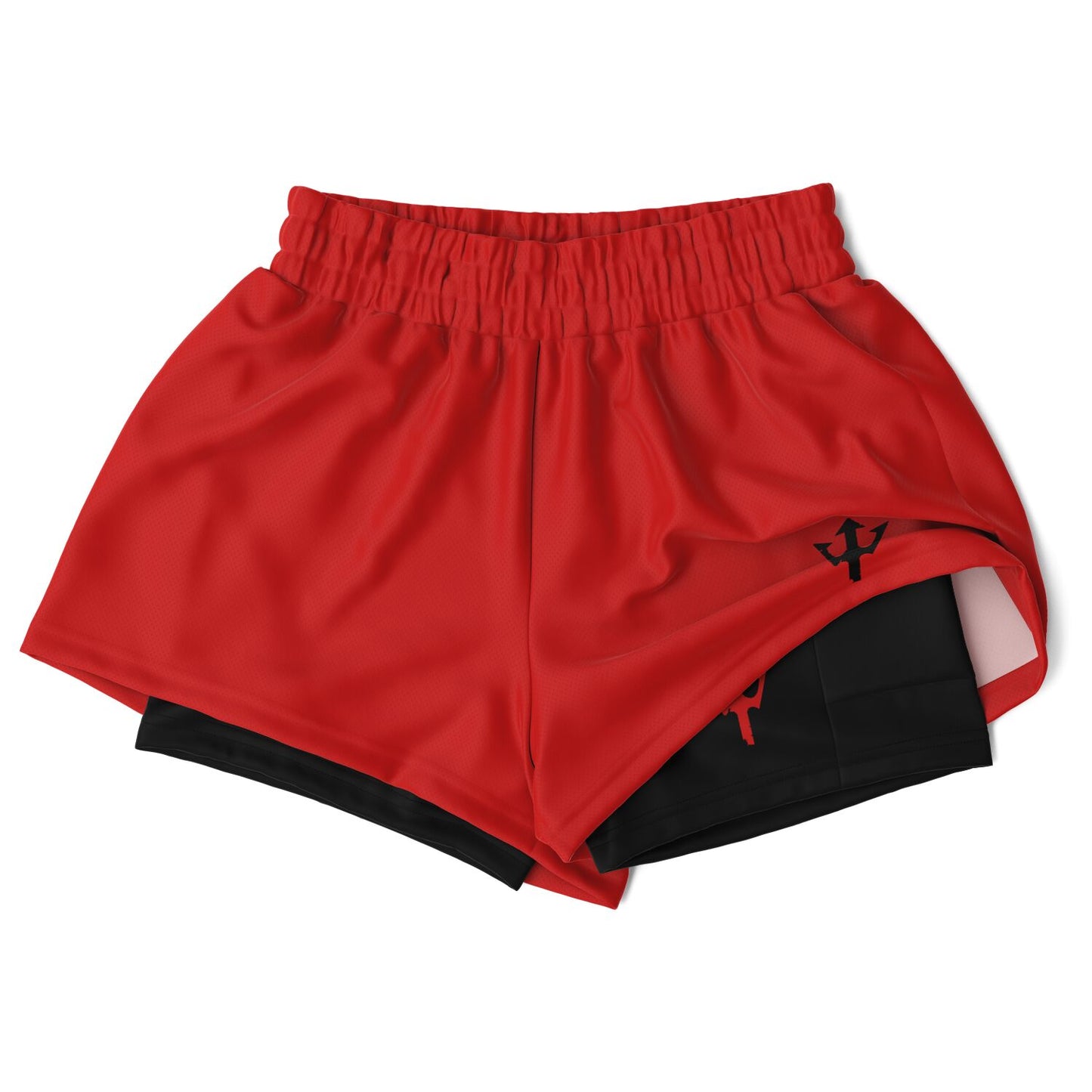 Women's LifeBy Red 2-in-1  Sports Shorts - LifeBy Fitness