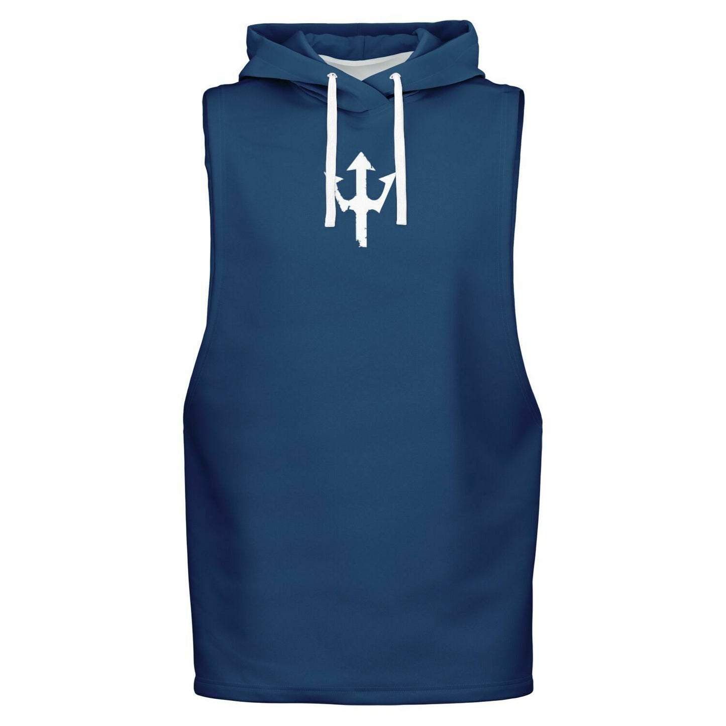 Blue Sleeveless Hoodie