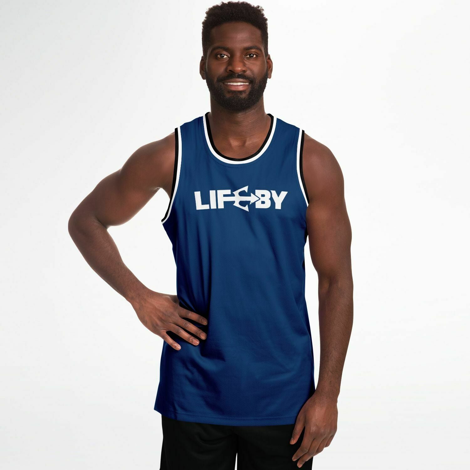 LifeBy Navy Blue  Basketball Jersey - LifeBy Fitness