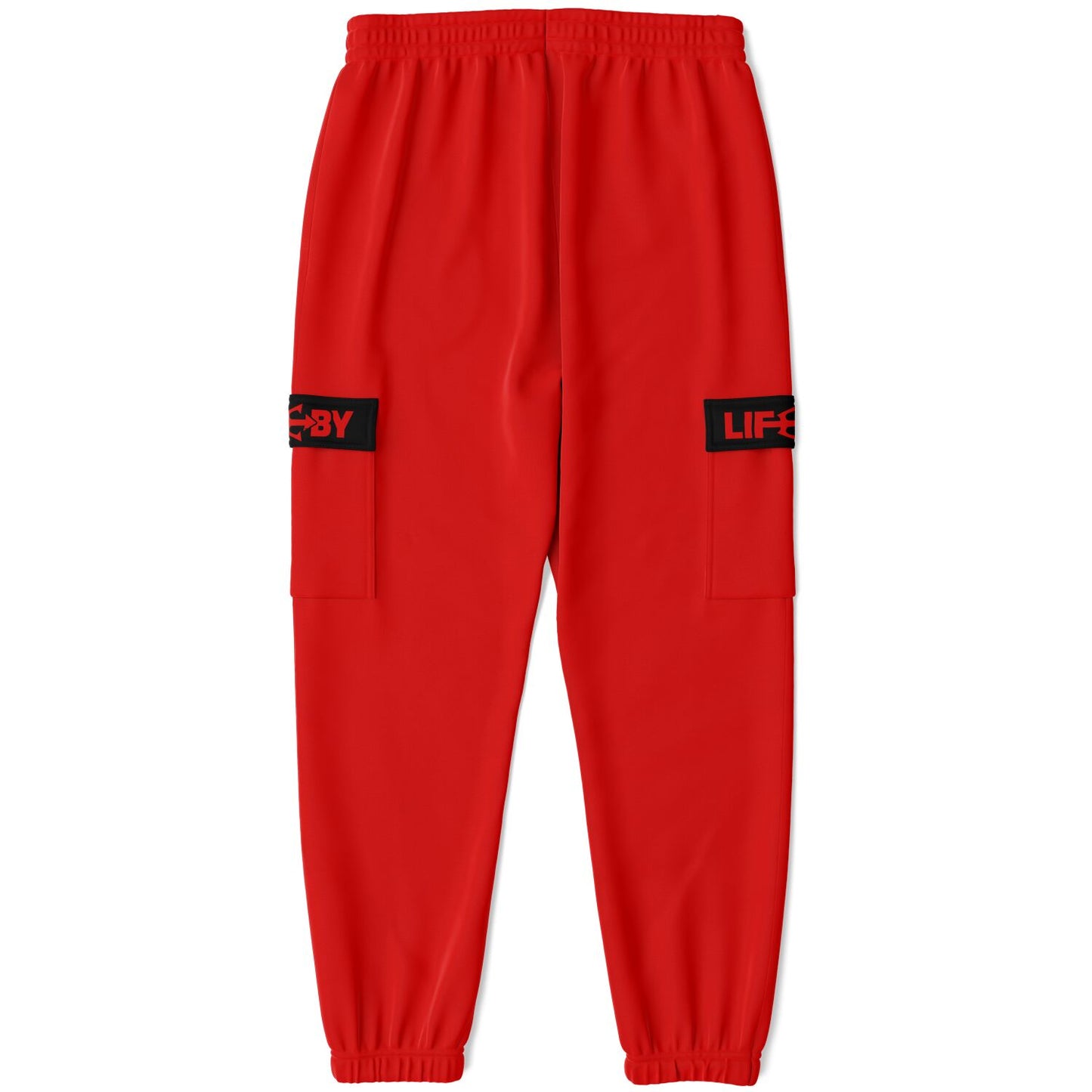 LifeBy Red Athletic Cargo Joggers - LifeBy Fitness