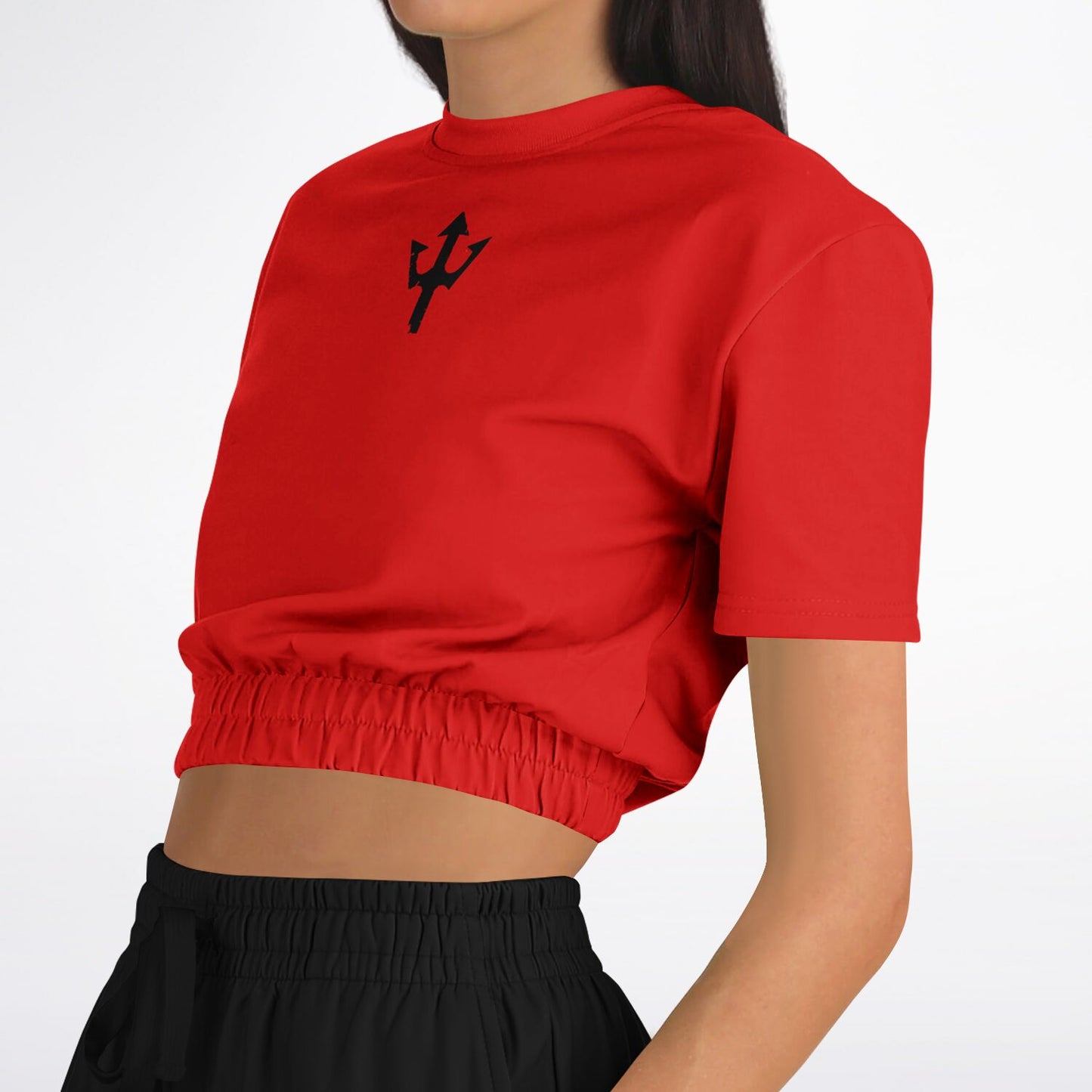 Women's LifeBy Red Athletic Cropped Sweatshirt - LifeBy Fitness