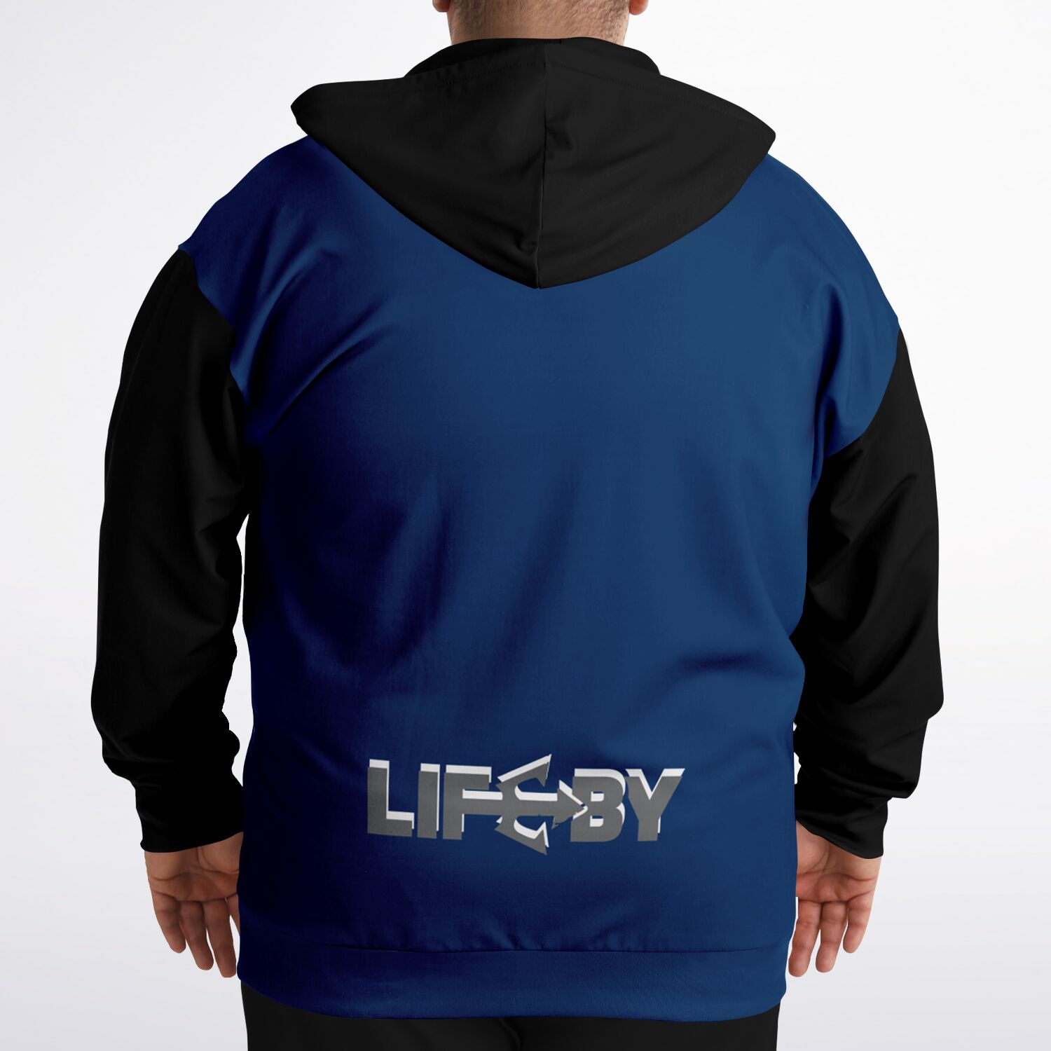 LifeBy Navy Blue Athletic Plus-size Ziphoodie - LifeBy Fitness