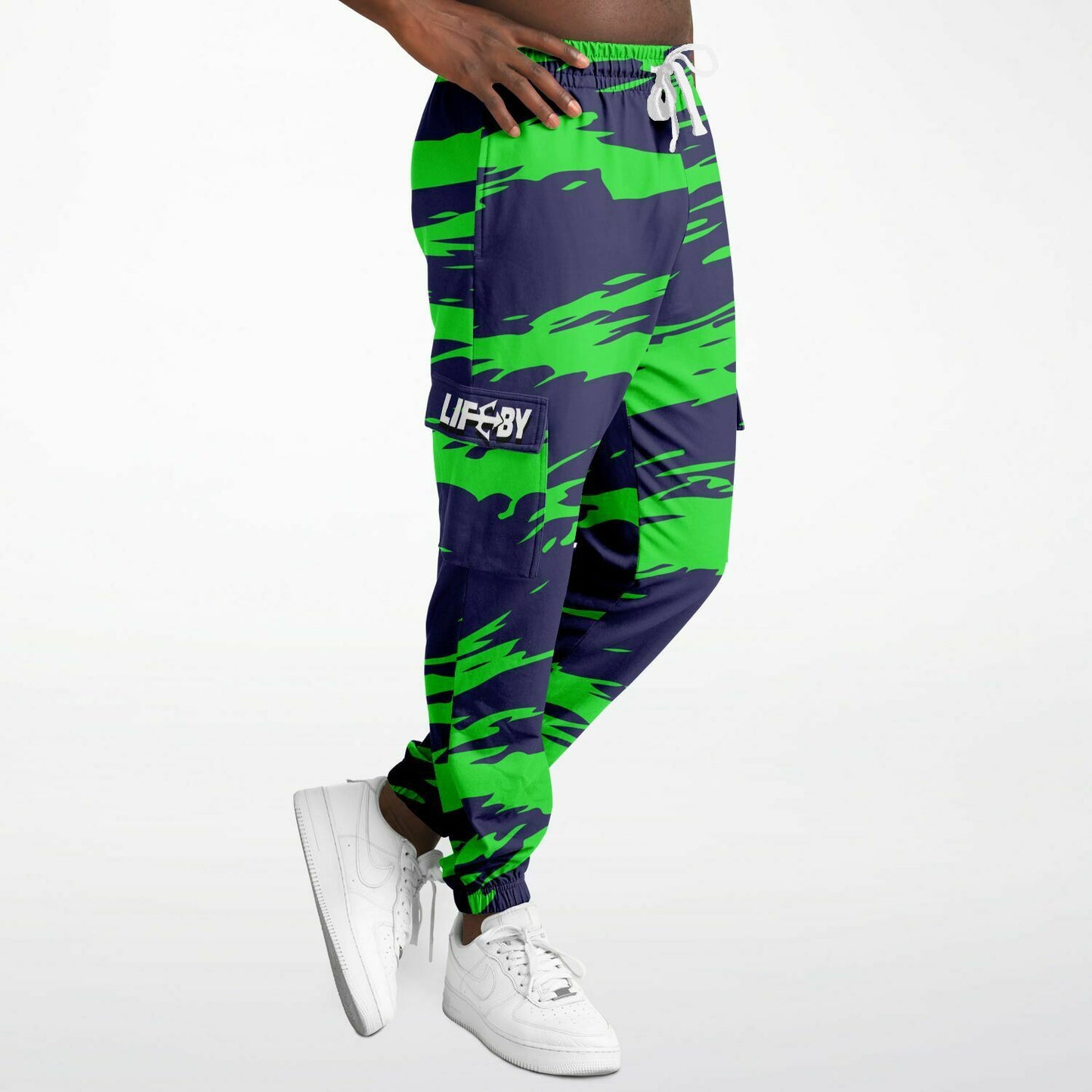 LifeBy Blue-Green Athletic Cargo Joggers - LifeBy Fitness