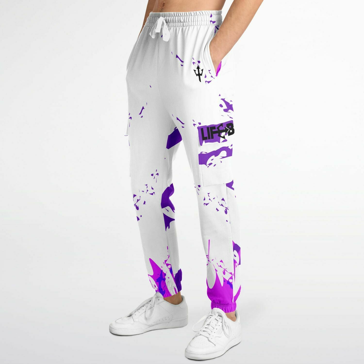 LifeBy Purple Splash Athletic Cargo Joggers - LifeBy Fitness