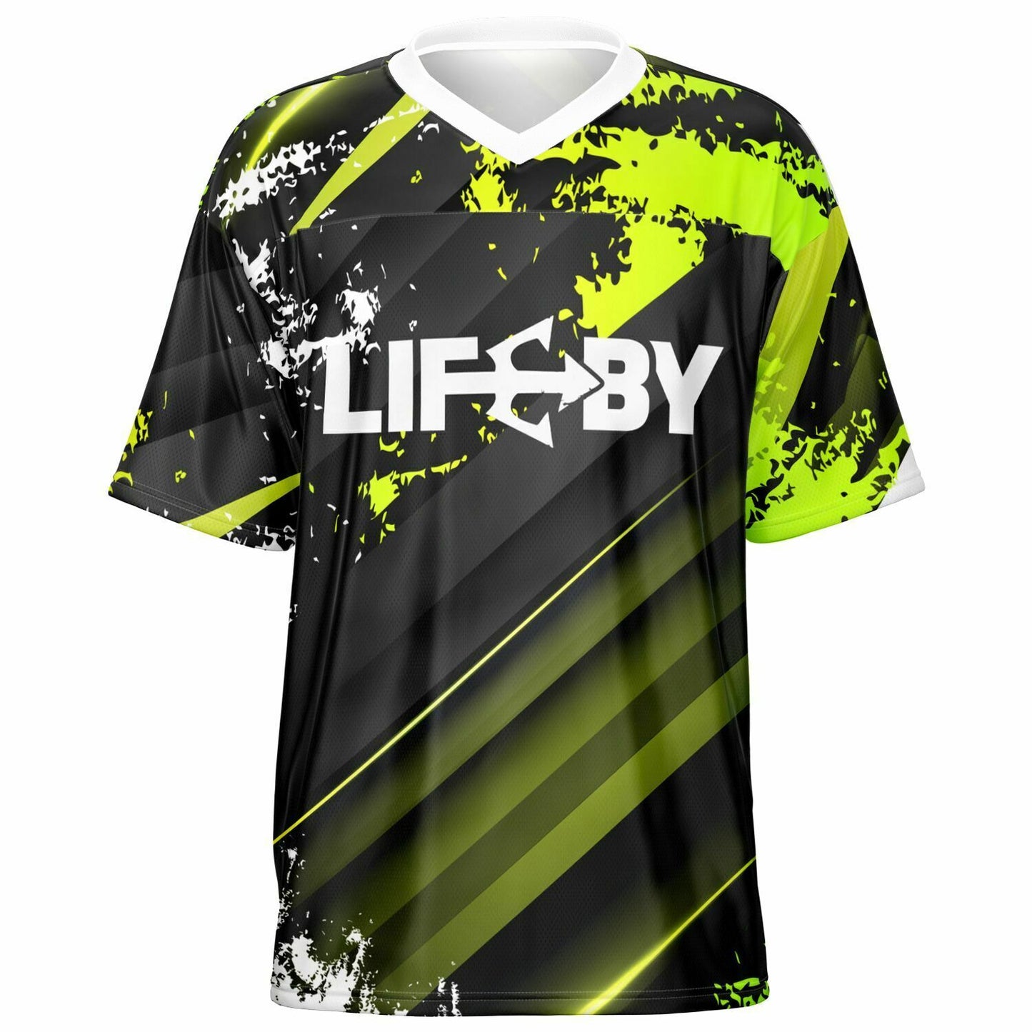 LifeBy Green Abstract Sports Jersey - LifeBy Fitness