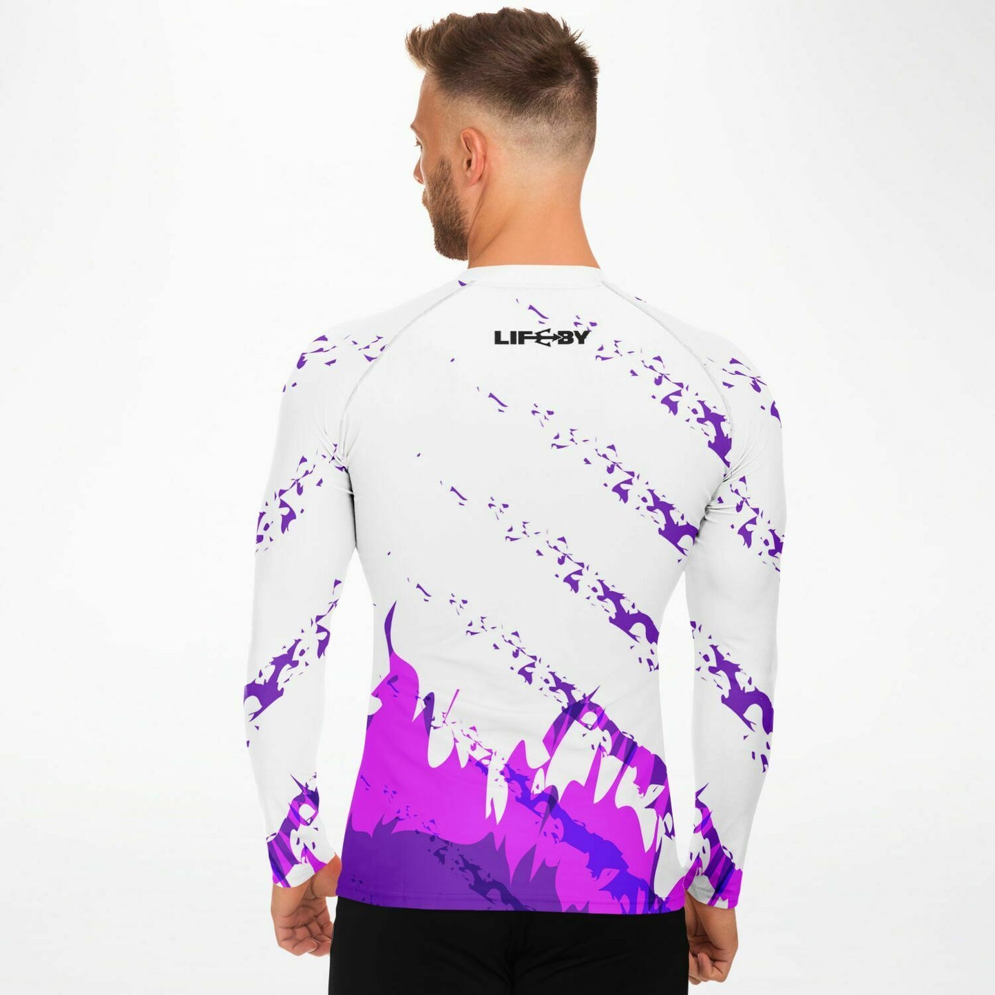 Men's LifeBy Purple Flame Rashguard - LifeBy Fitness