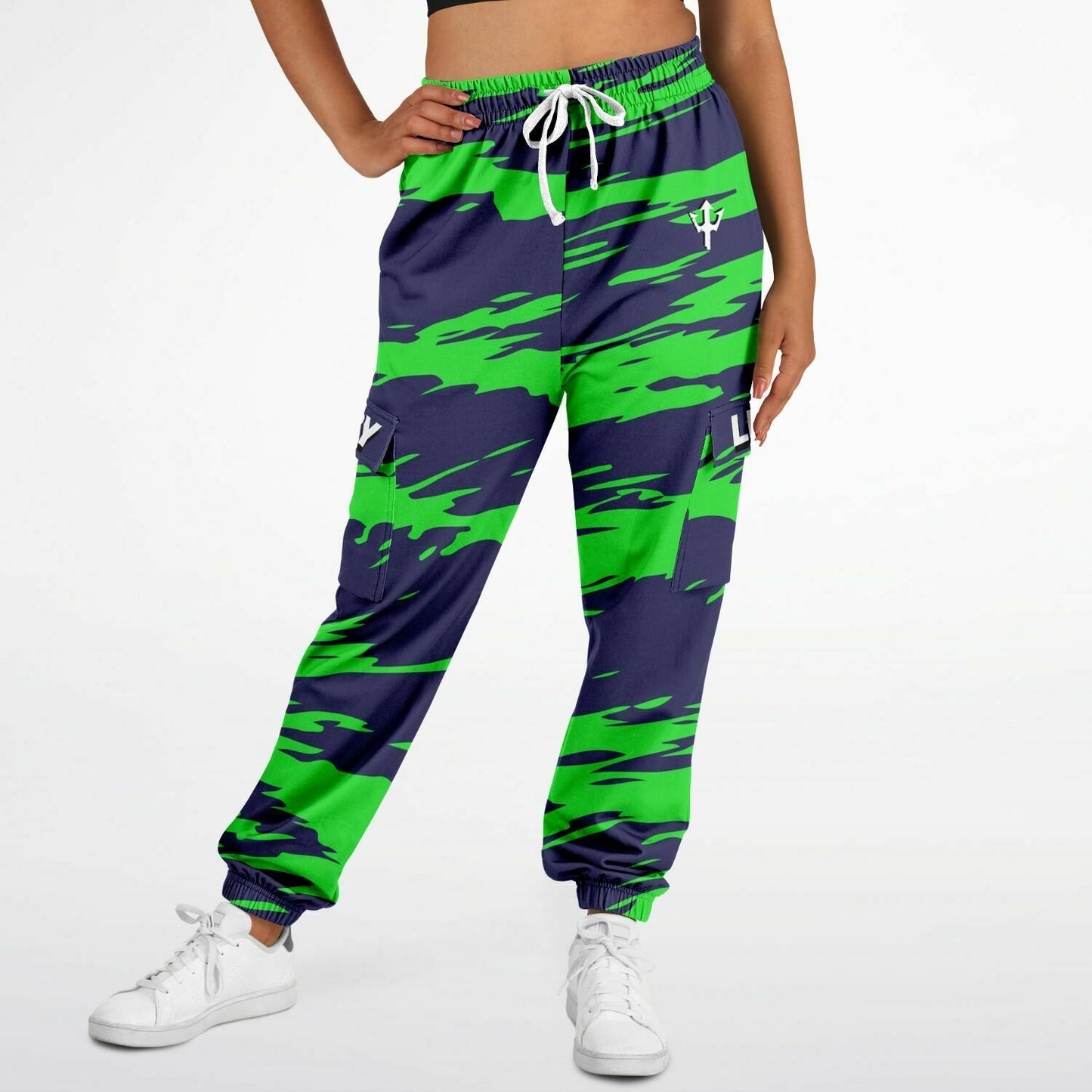 LifeBy Blue-Green Athletic Cargo Joggers - LifeBy Fitness