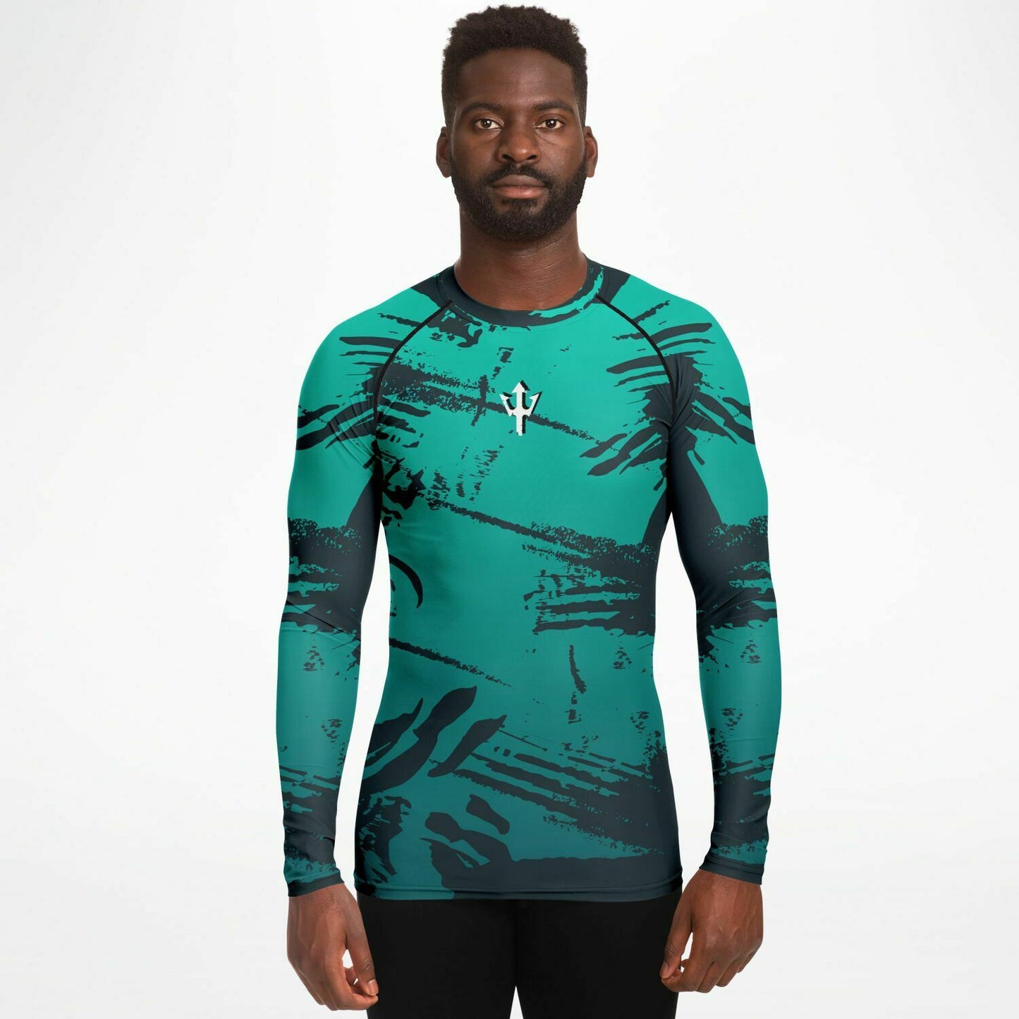 Men's LifeBy Blue Abstract Rashguard - LifeBy Fitness