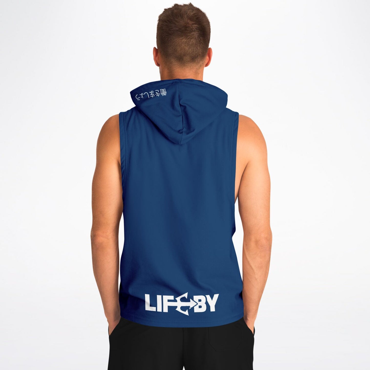 Blue Sleeveless Hoodie